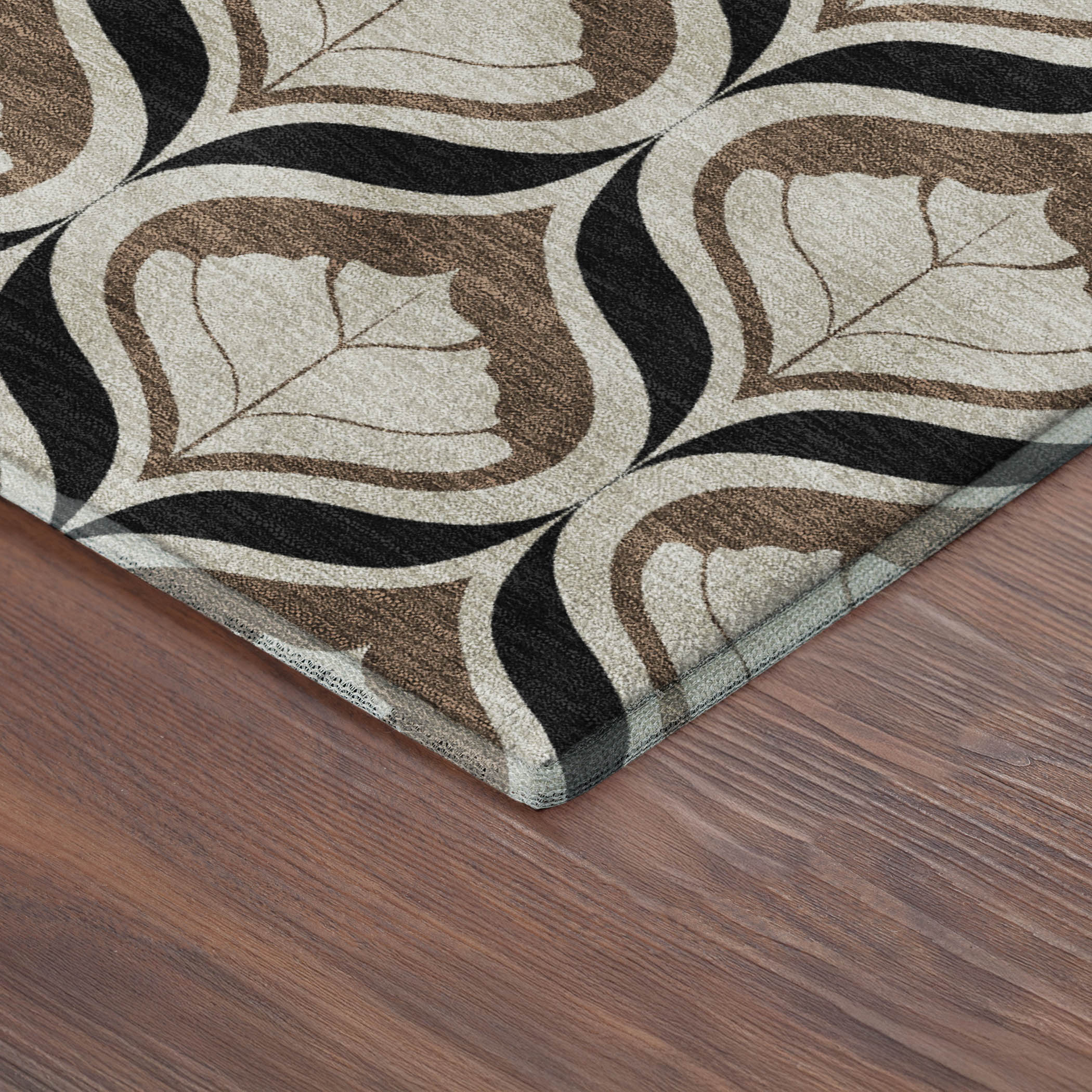 Bergen Machine Washable Transitional Fudge Brown Rug 1'8" x 2'6" #shape_Rectangle