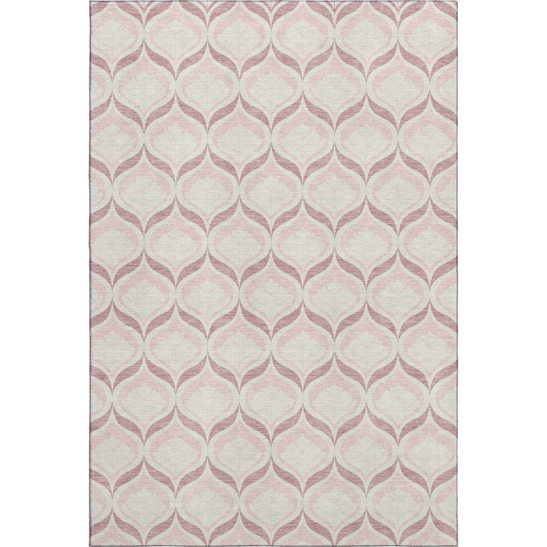 Bergen Machine Washable Transitional Pink Rug 3' x 5' #shape_Rectangle