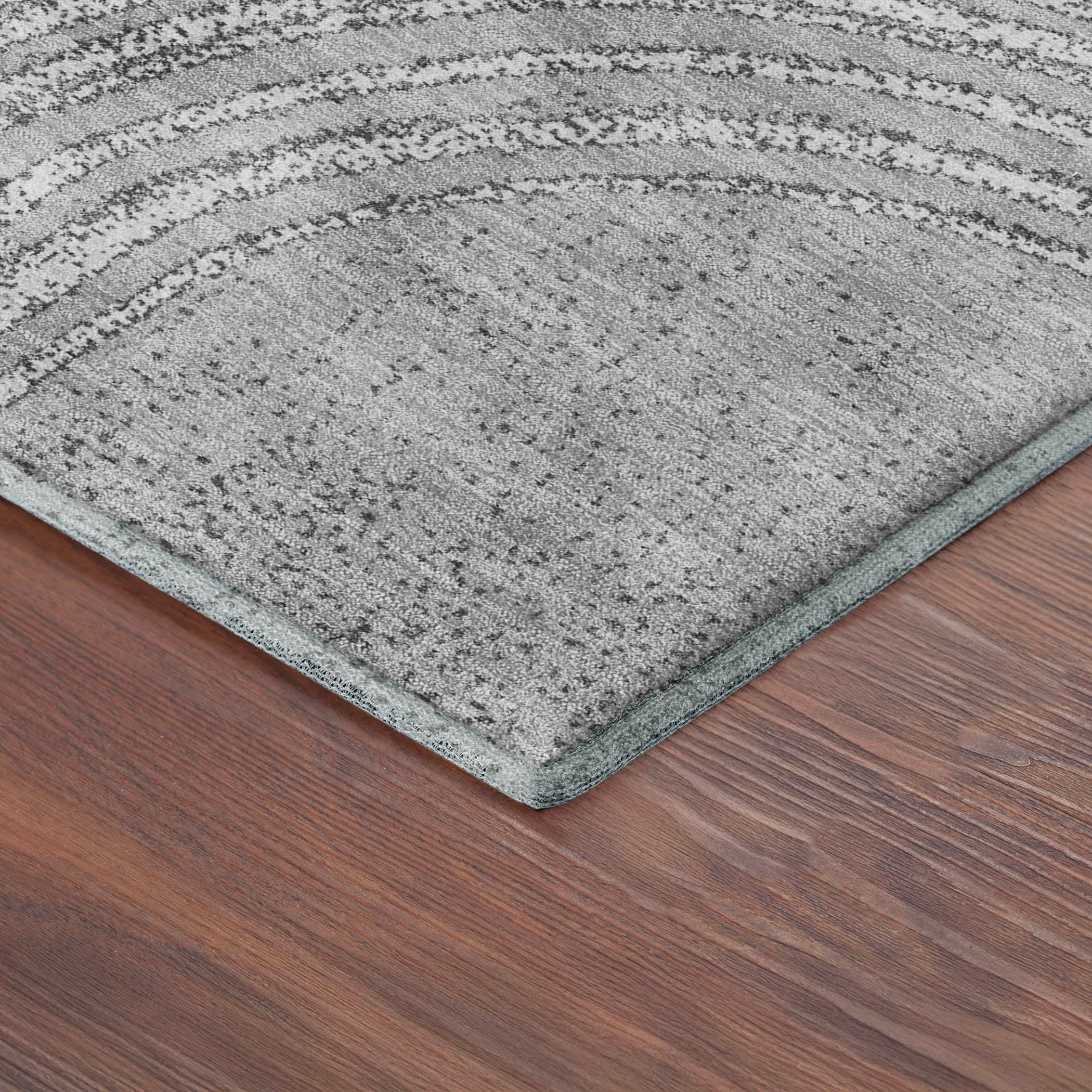 Reykjavik Machine Washable Transitional Charcoal Gray Rug 1'8" x 2'6" #shape_Rectangle