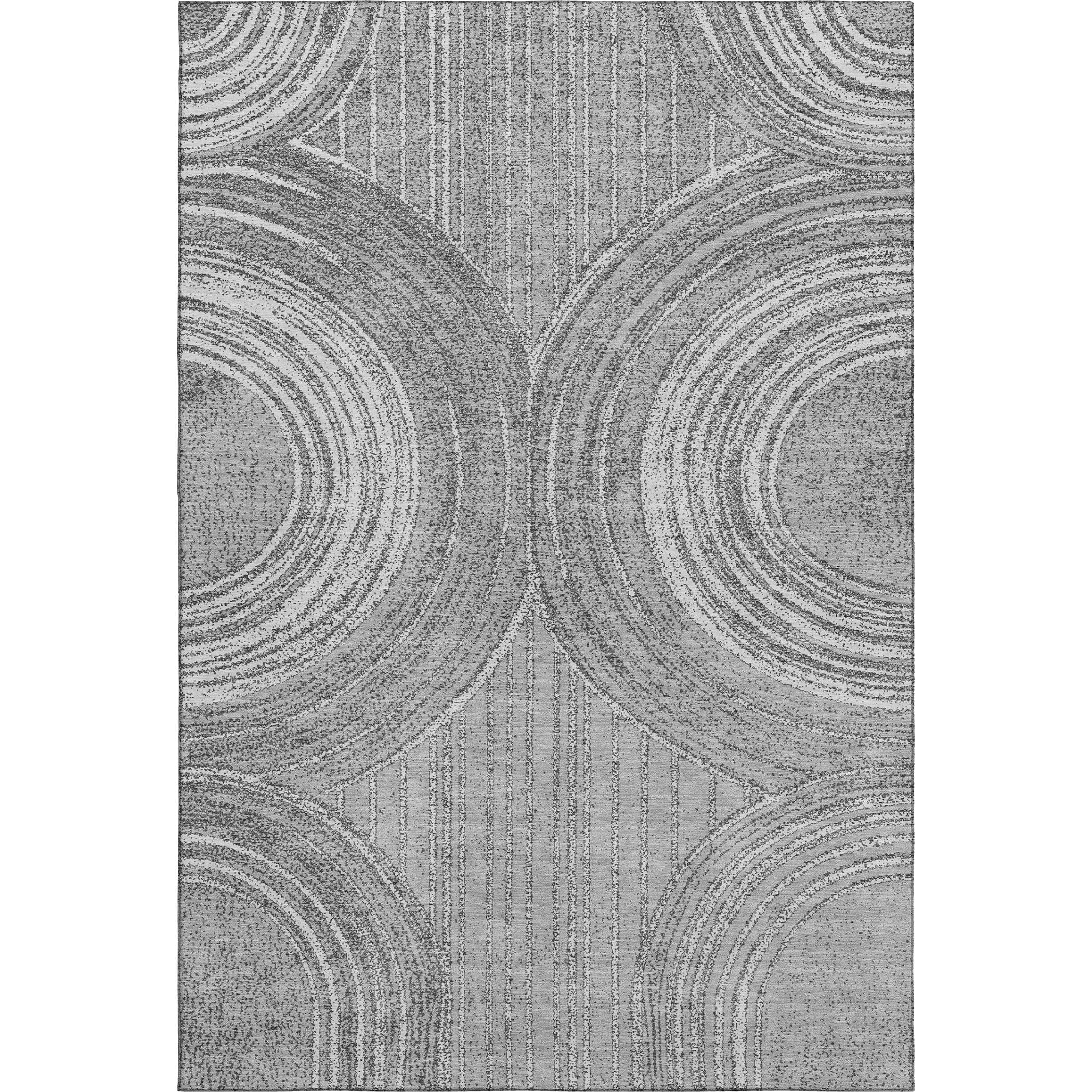 Reykjavik Machine Washable Transitional Charcoal Gray Rug 3' x 5' #shape_Rectangle
