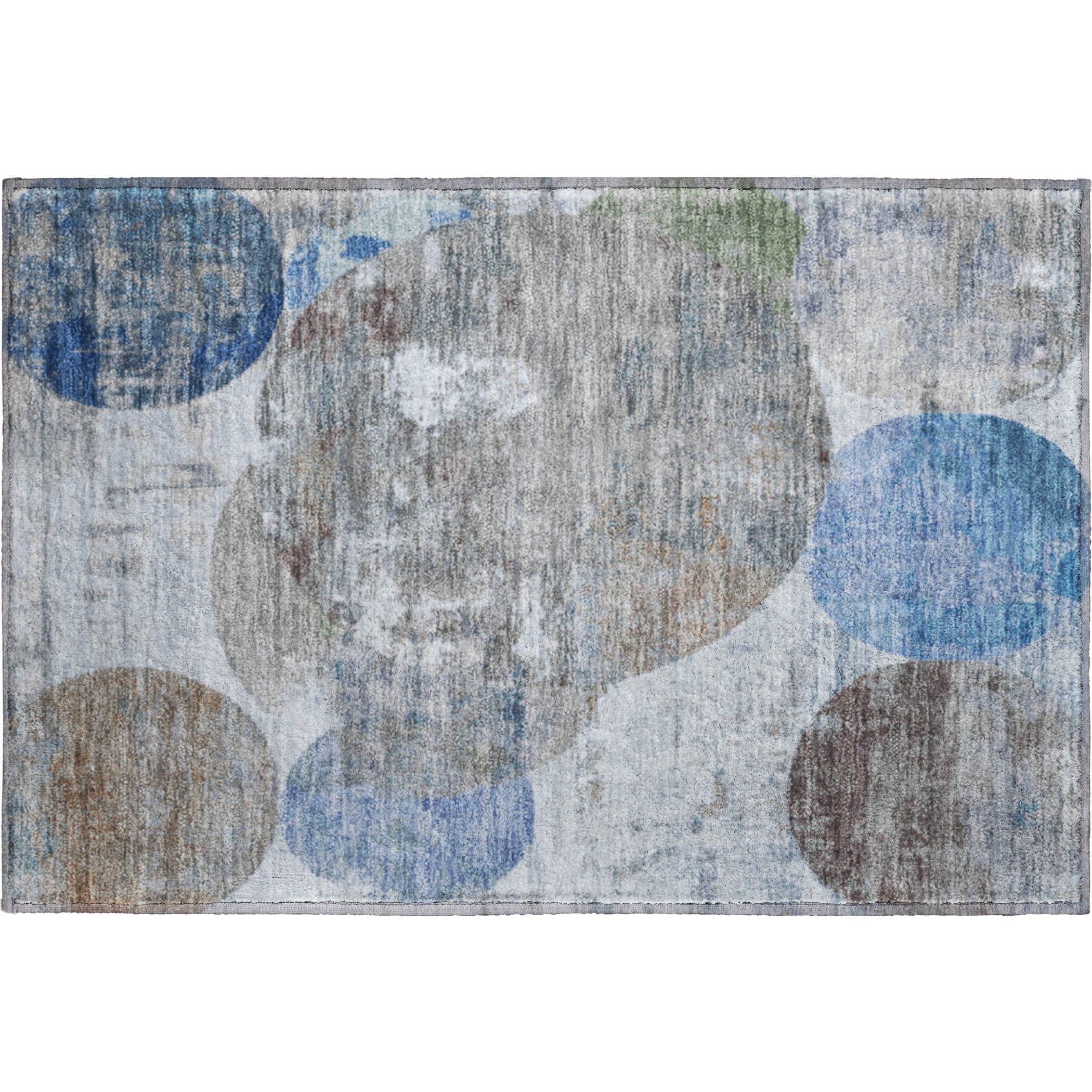 Sintra Machine Washable Transitional Blue Rug 1'8" x 2'6" #shape_Rectangle