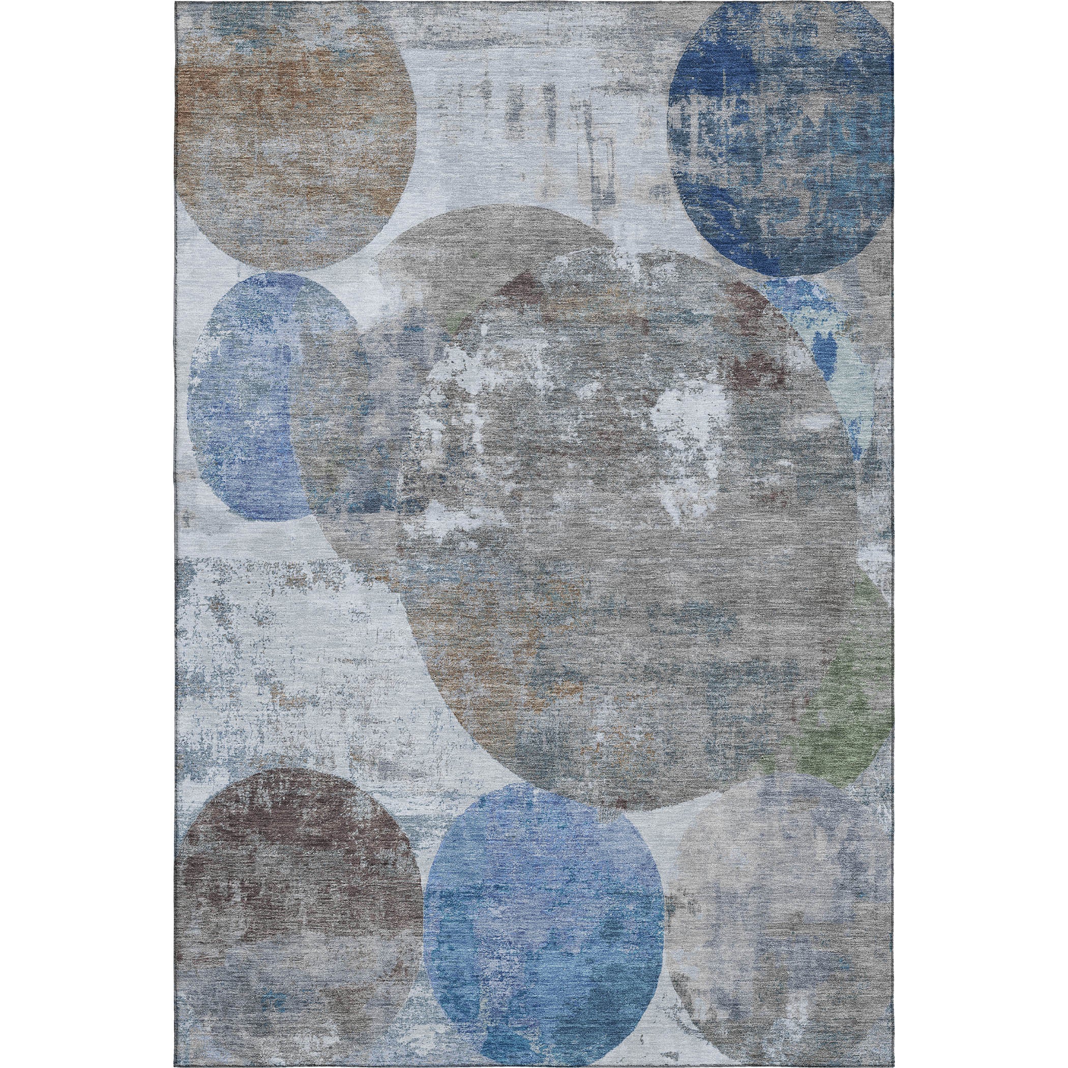 Sintra Machine Washable Transitional Blue Rug 3' x 5' #shape_Rectangle