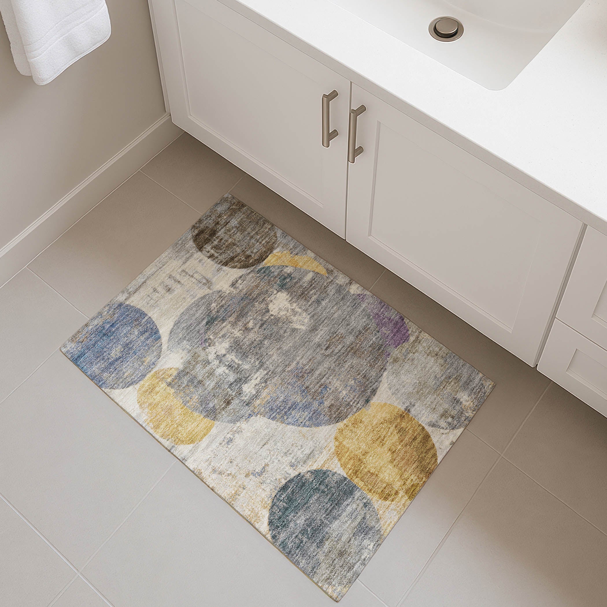 Sintra Machine Washable Transitional Gray Rug 1'8" x 2'6" #shape_Rectangle