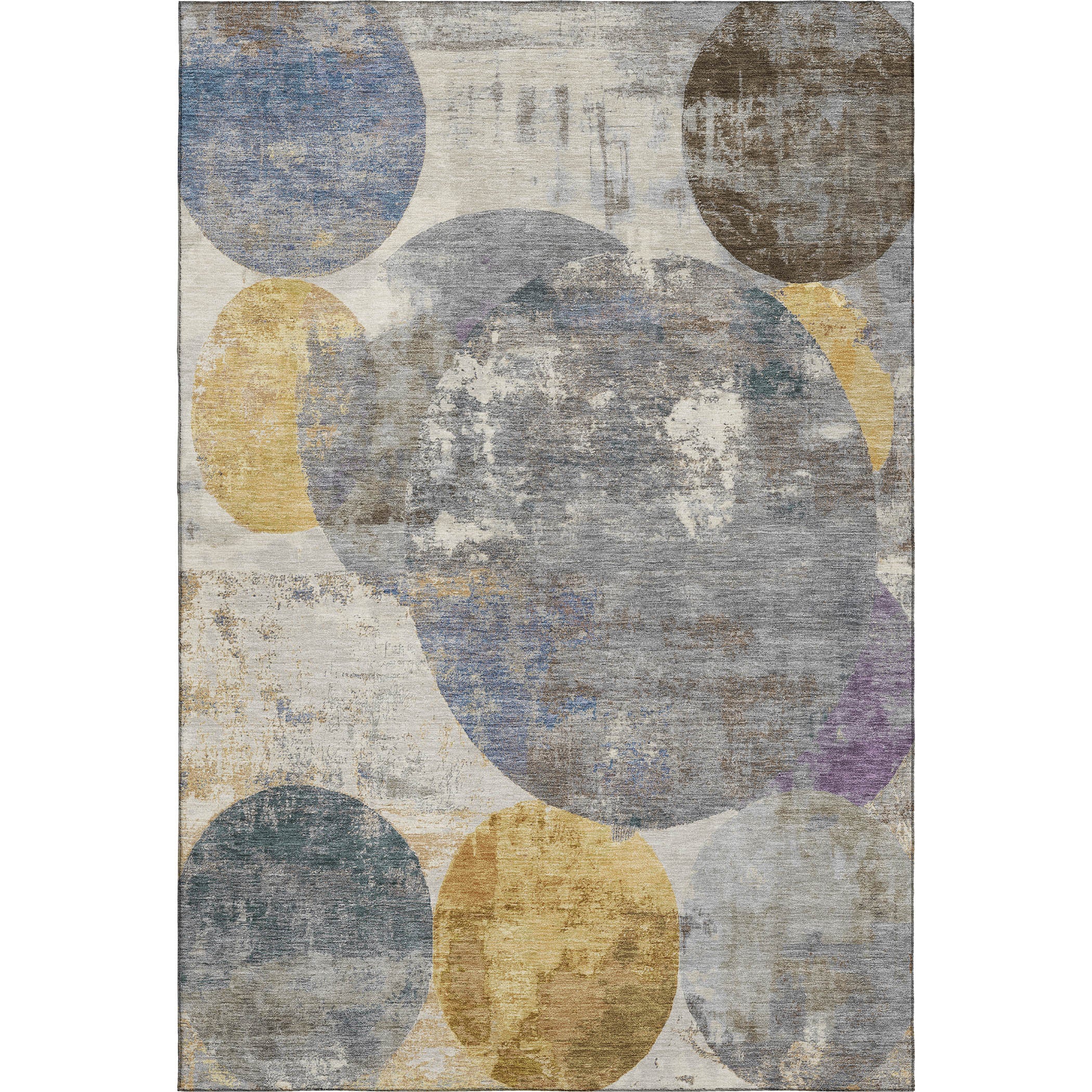 Sintra Machine Washable Transitional Gray Rug 3' x 5' #shape_Rectangle