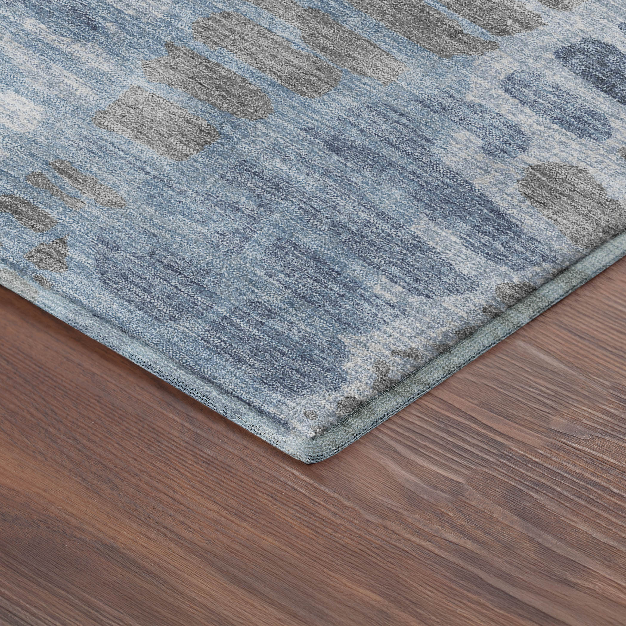 Montevideo Machine Washable Transitional Denim Blue Rug 1'8" x 2'6" #shape_Rectangle