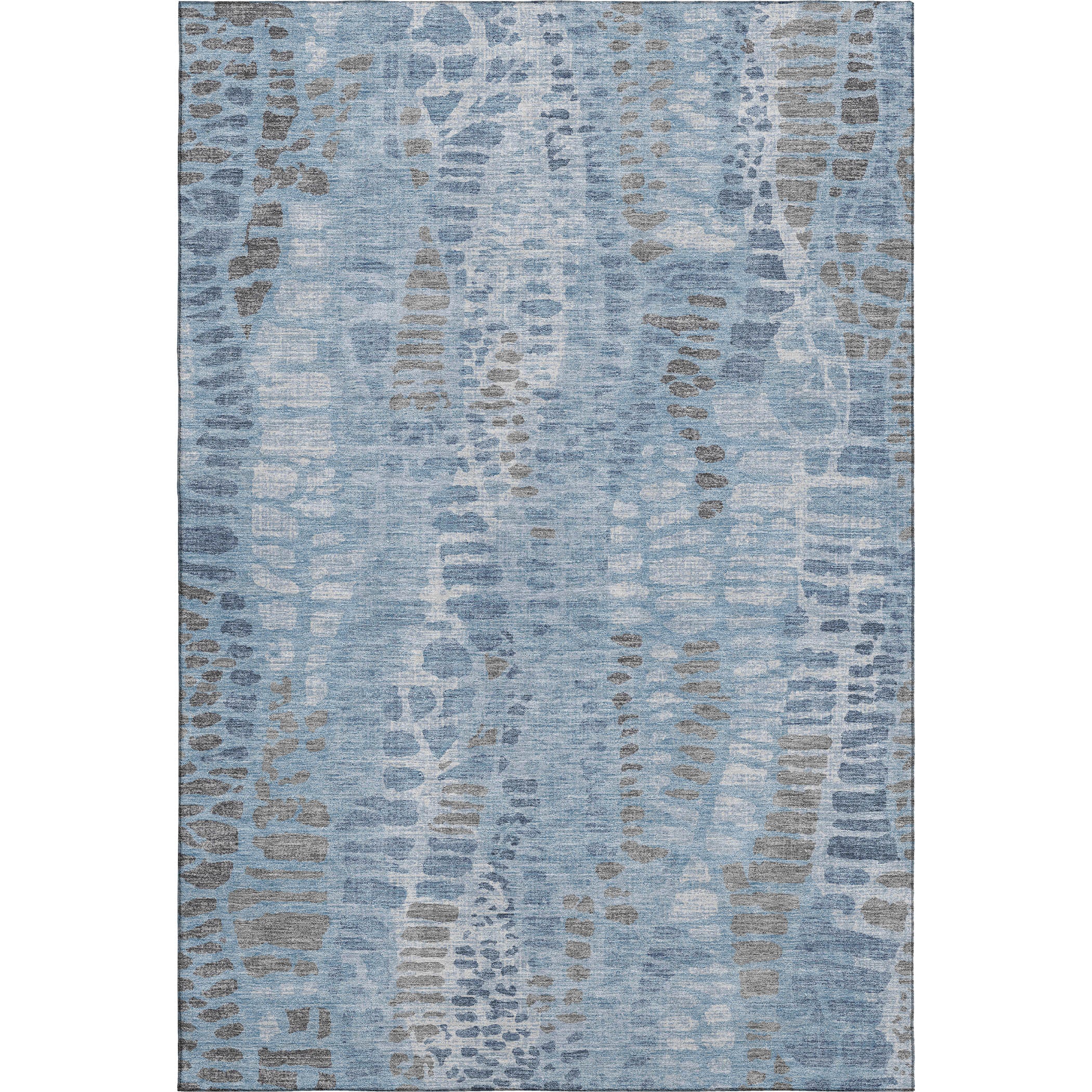 Montevideo Machine Washable Transitional Denim Blue Rug 3' x 5' #shape_Rectangle