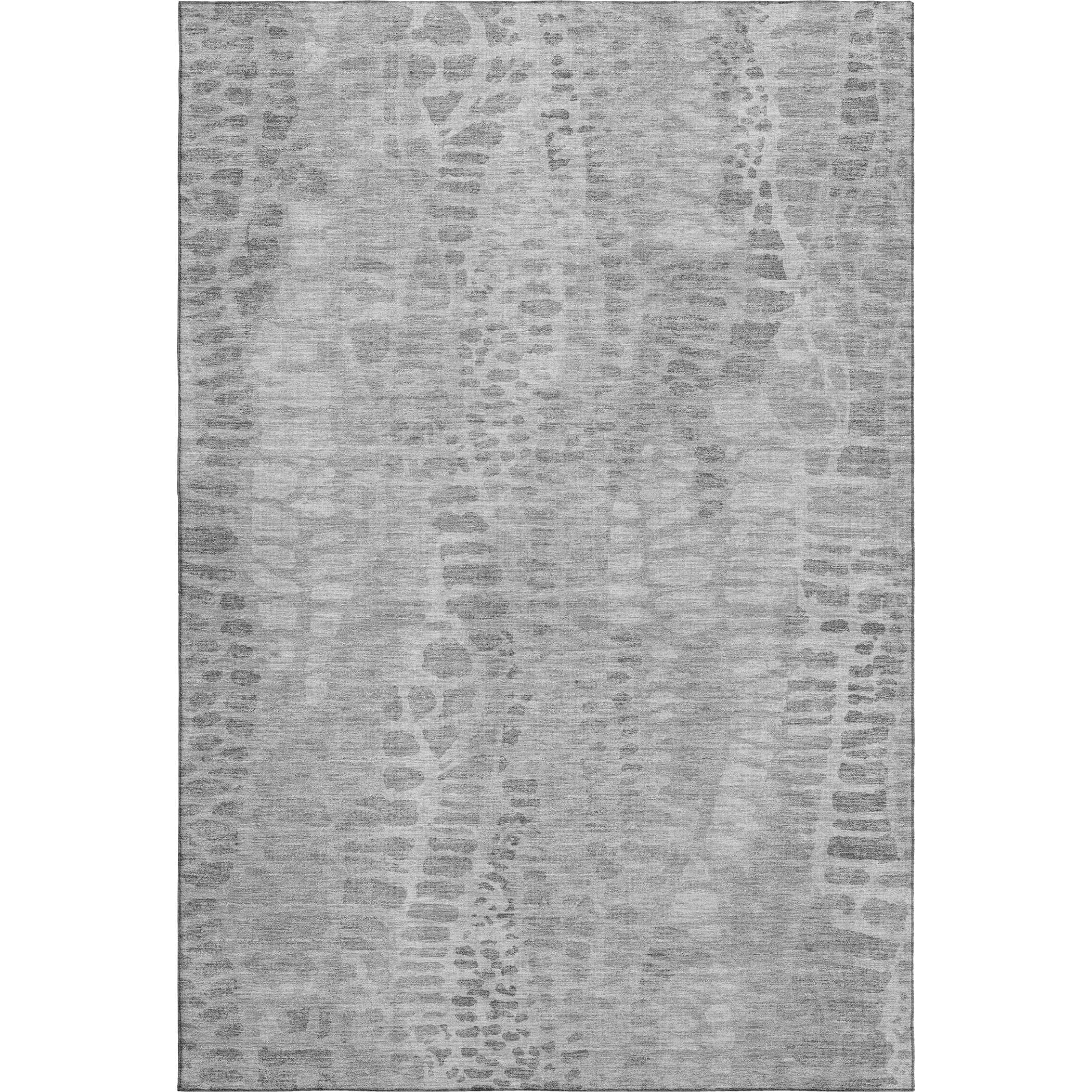 Montevideo Machine Washable Transitional Gray Rug 3' x 5' #shape_Rectangle