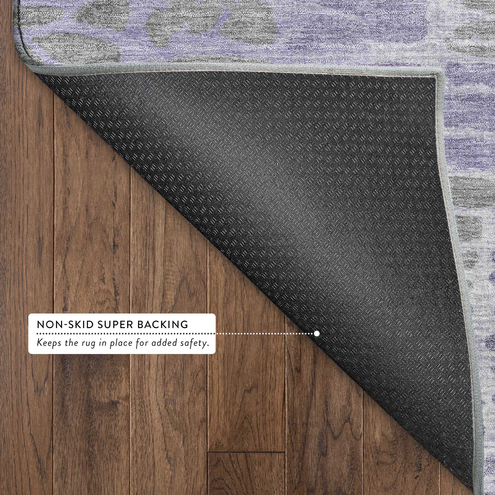 Montevideo Machine Washable Transitional Purple Rug 1'8" x 2'6" #shape_Rectangle