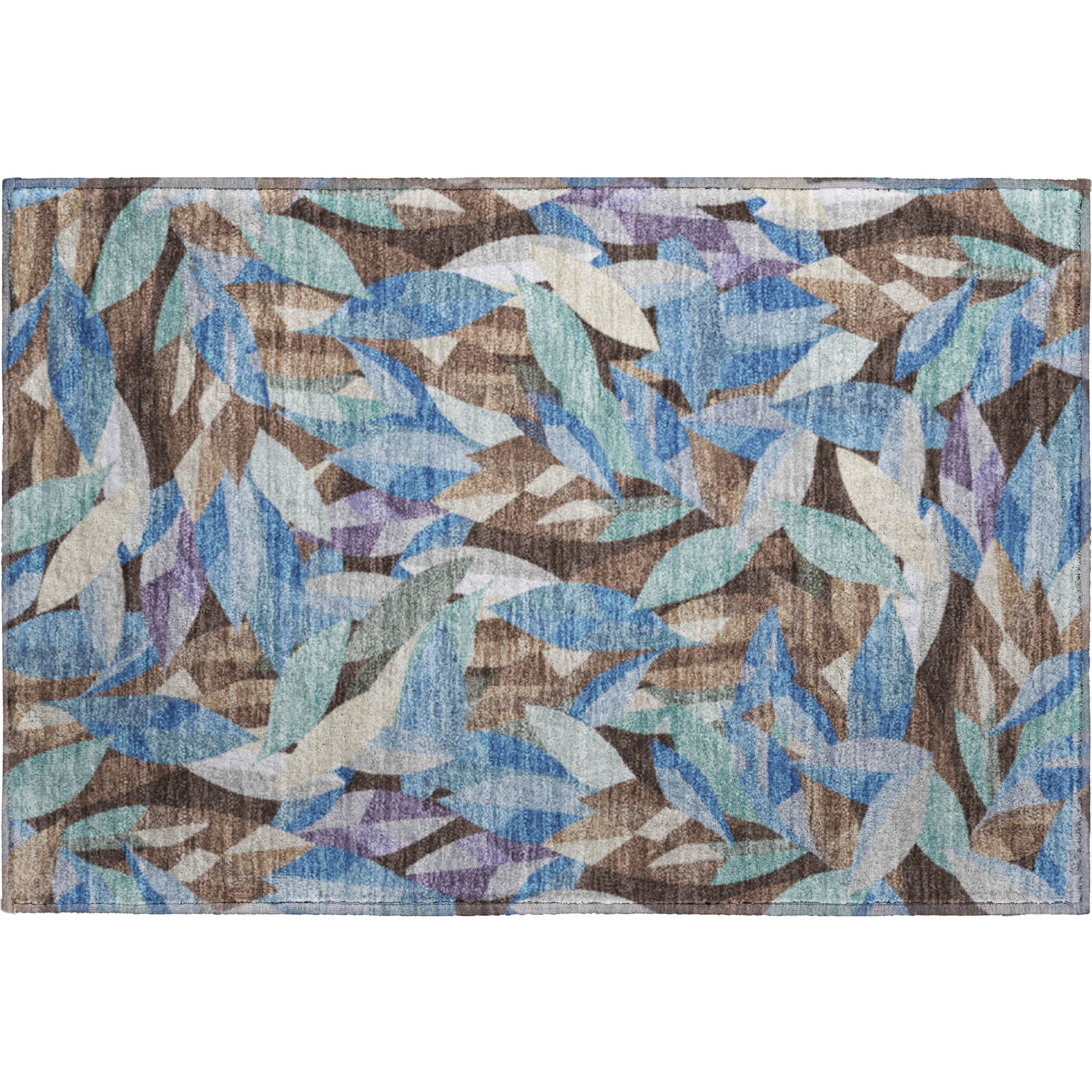 Tallinn Machine Washable Transitional Brown Rug 1'8" x 2'6" #shape_Rectangle