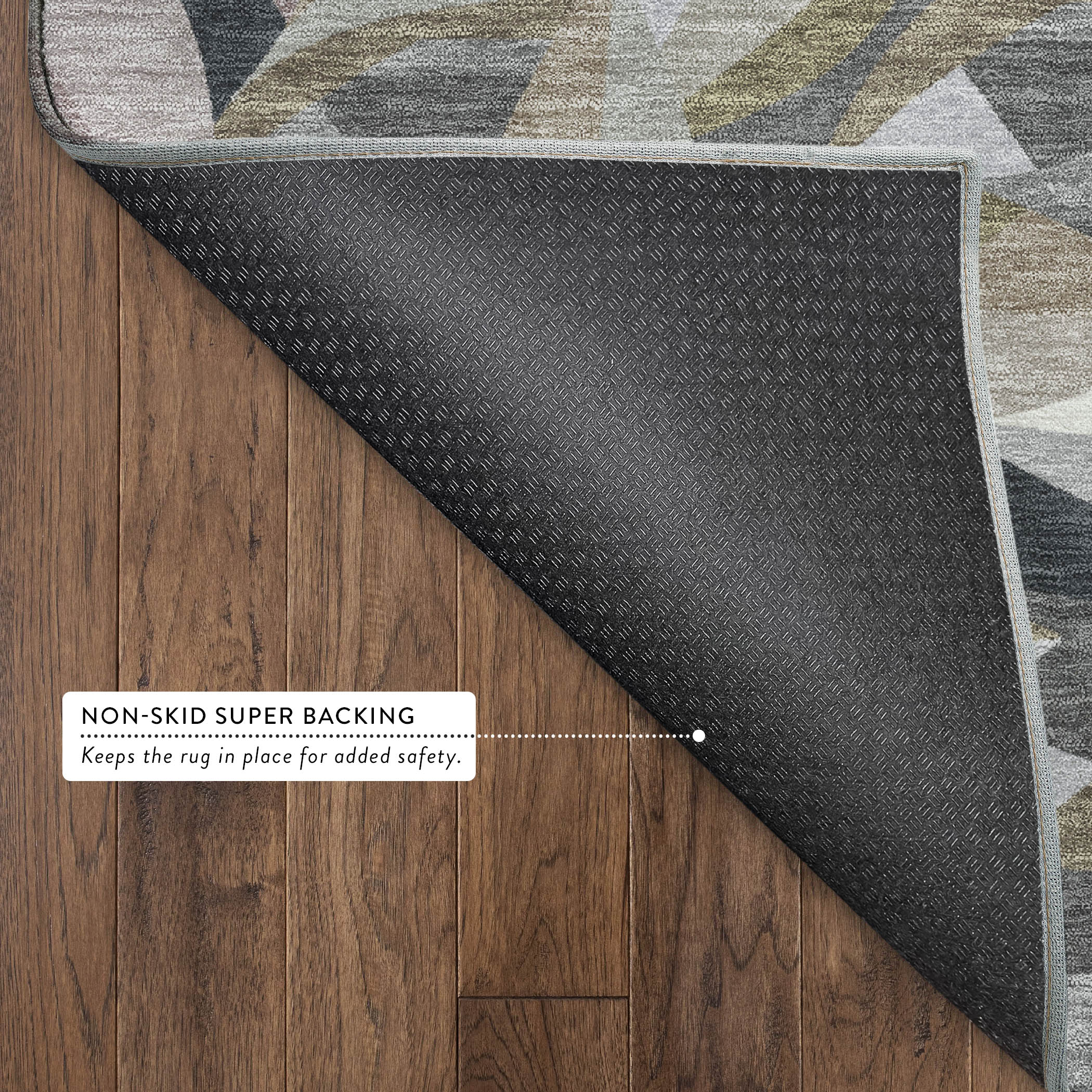 Tallinn Machine Washable Transitional Khaki Brown Rug 1'8" x 2'6" #shape_Rectangle