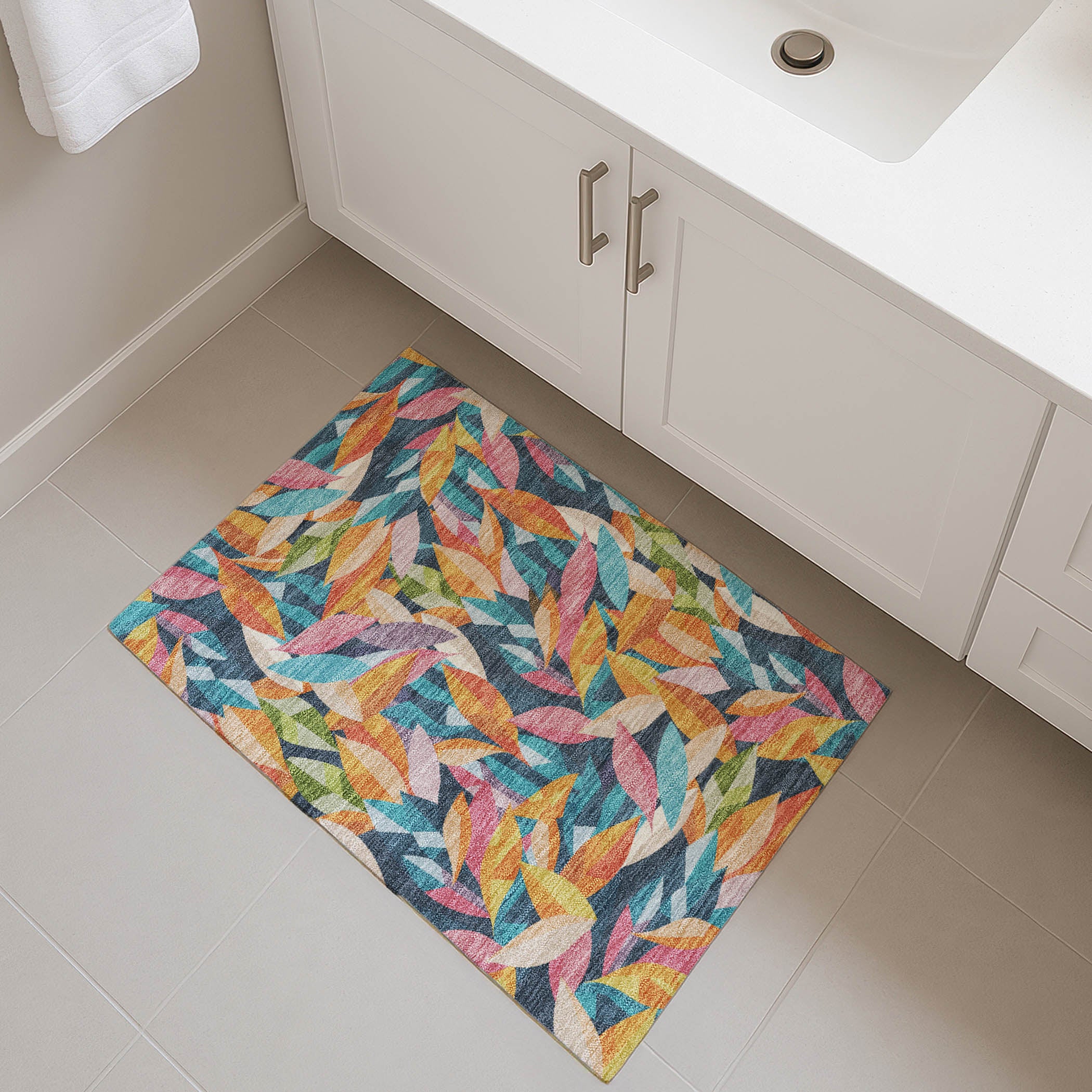 Tallinn Machine Washable Transitional Navy Blue Rug 1'8" x 2'6" #shape_Rectangle