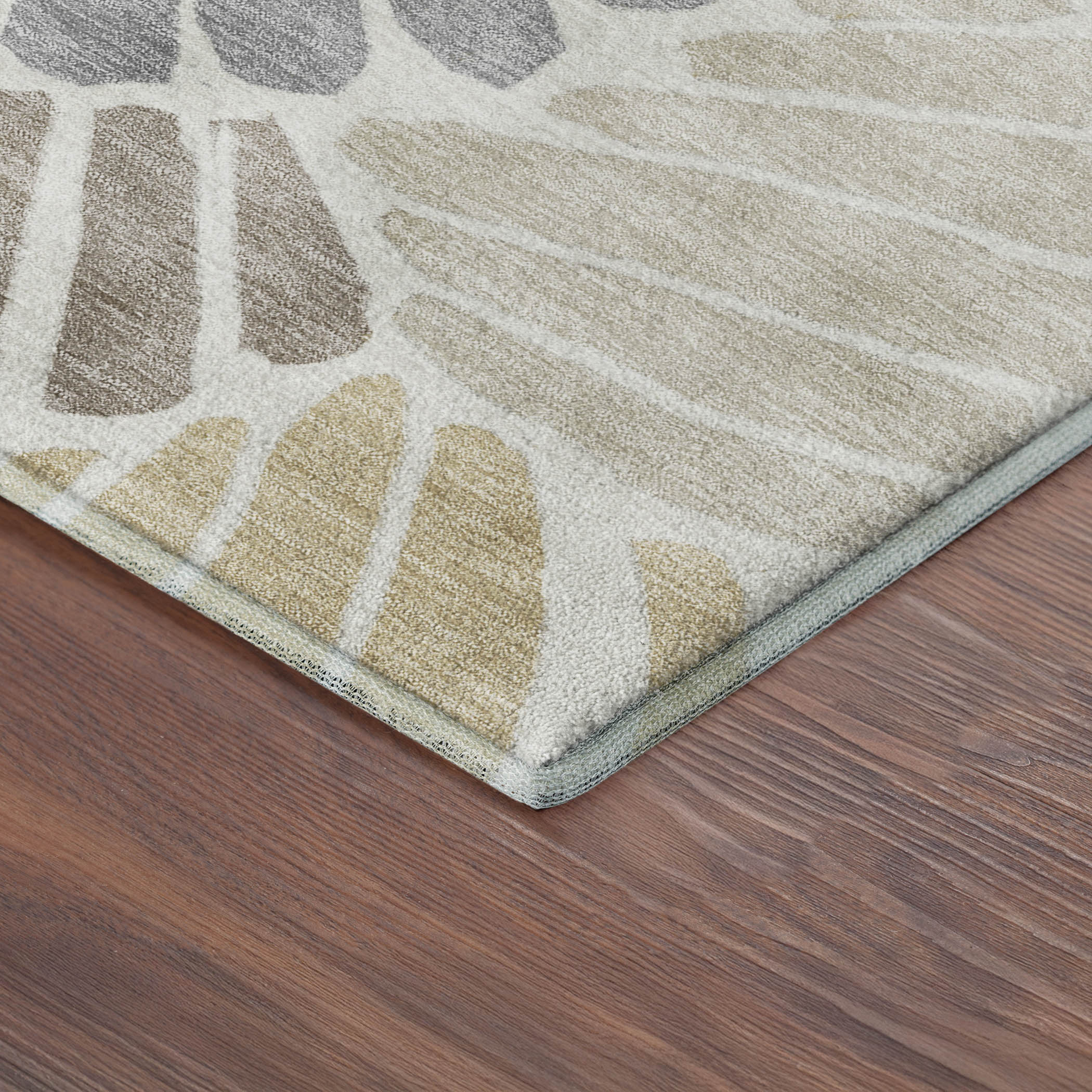 Luang Prabang Machine Washable Transitional Beige Brown Rug 1'8" x 2'6" #shape_Rectangle