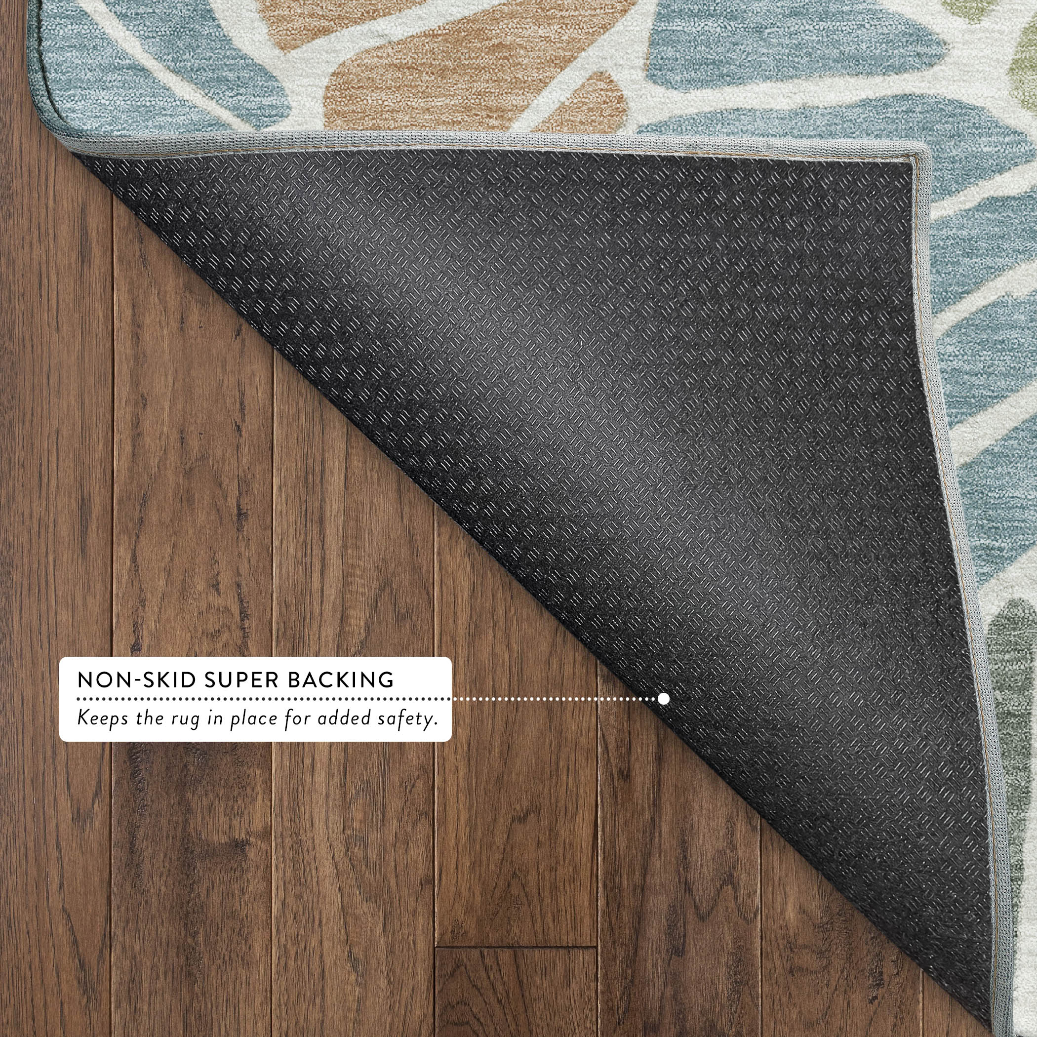 Luang Prabang Machine Washable Traditional Seafoam Blue Rug 1'8" x 2'6" #shape_Rectangle
