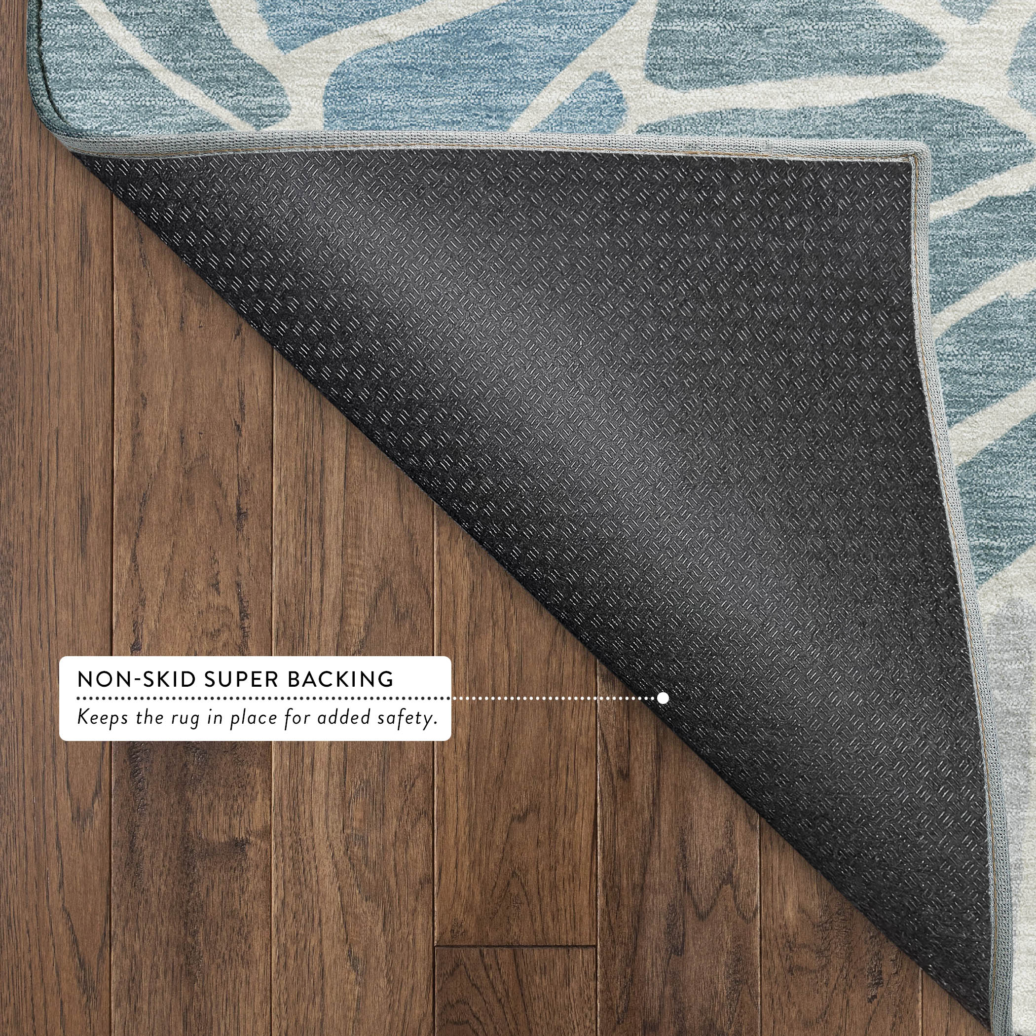 Luang Prabang Machine Washable Traditional Teal Rug 1'8" x 2'6" #shape_Rectangle