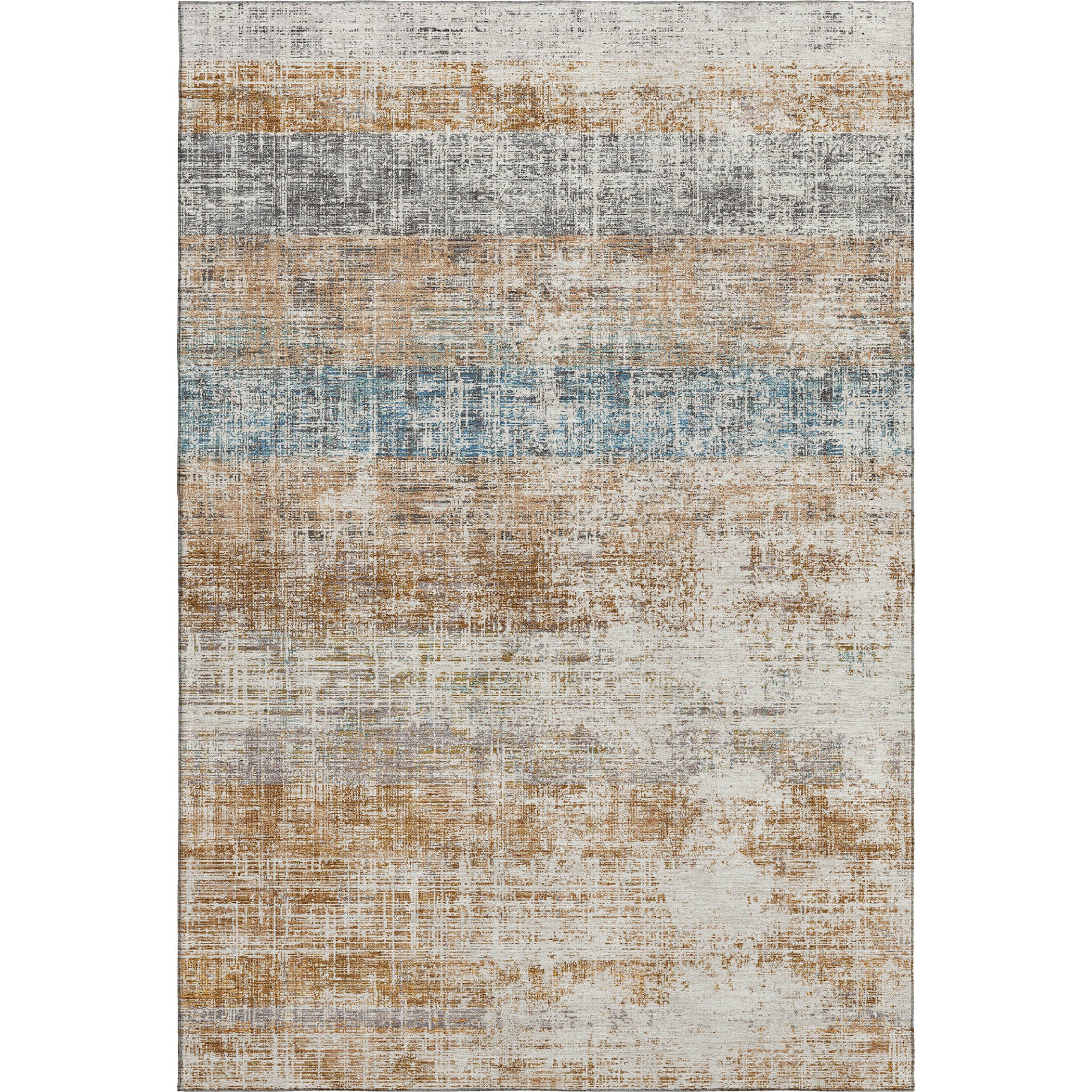 Bruges Machine Washable Traditional Copper Orange Rug 3' x 5' #shape_Rectangle