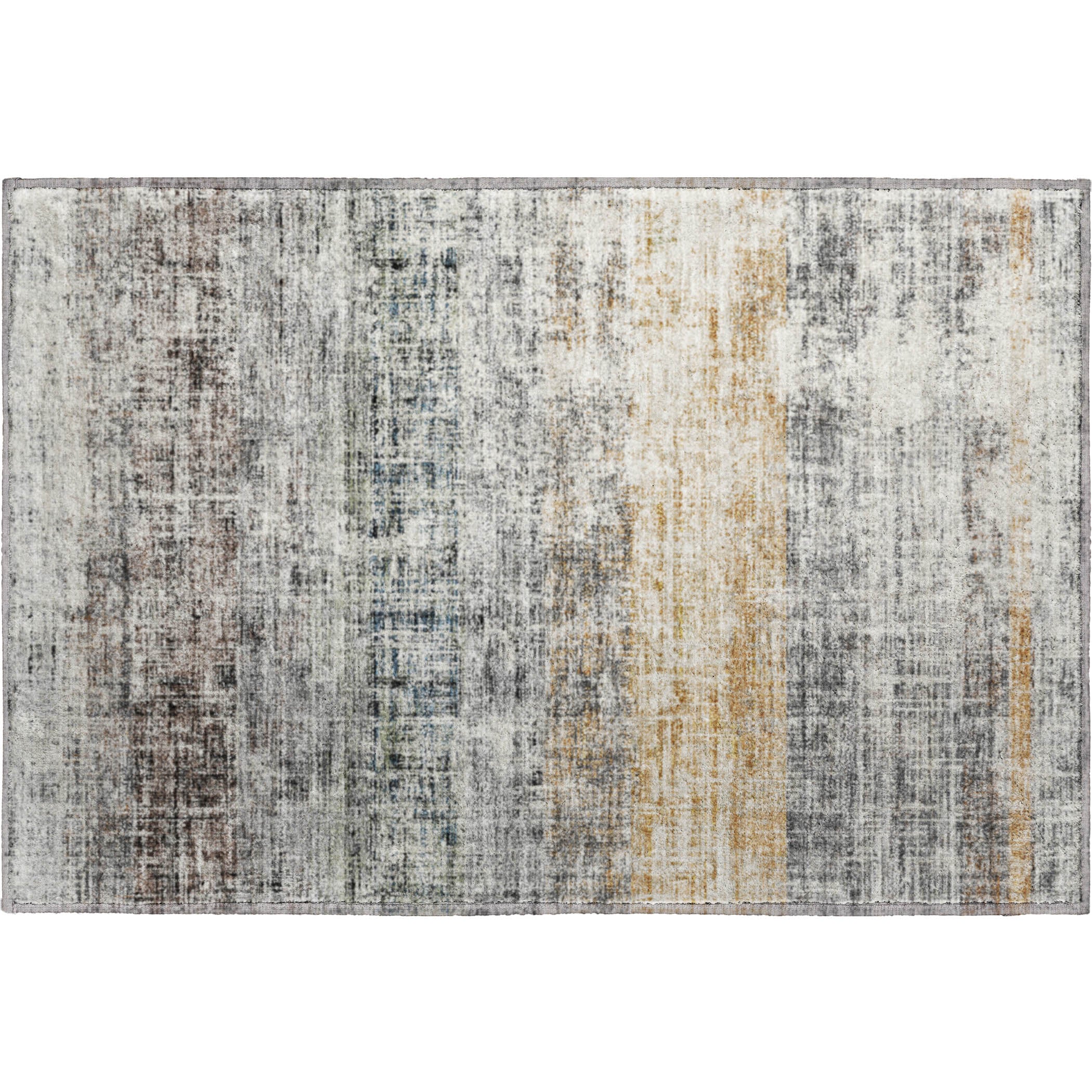 Bruges Machine Washable Traditional Gray Rug 1'8" x 2'6" #shape_Rectangle