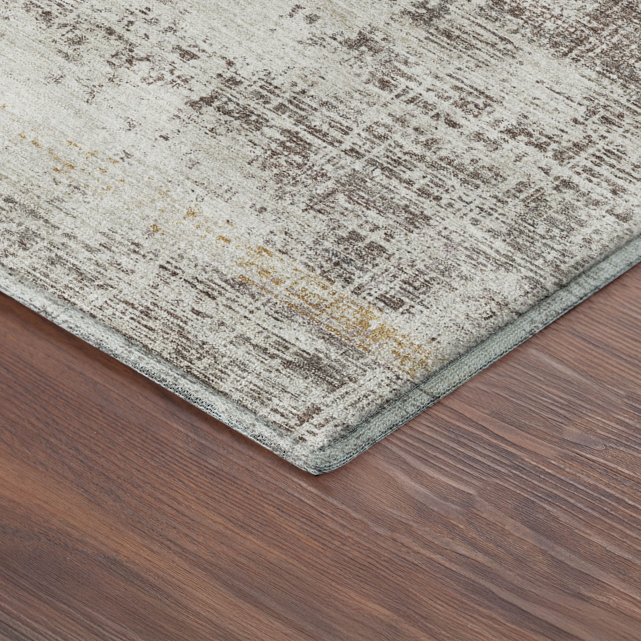 Bruges Machine Washable Traditional Putty Ivory Rug 1'8" x 2'6" #shape_Rectangle