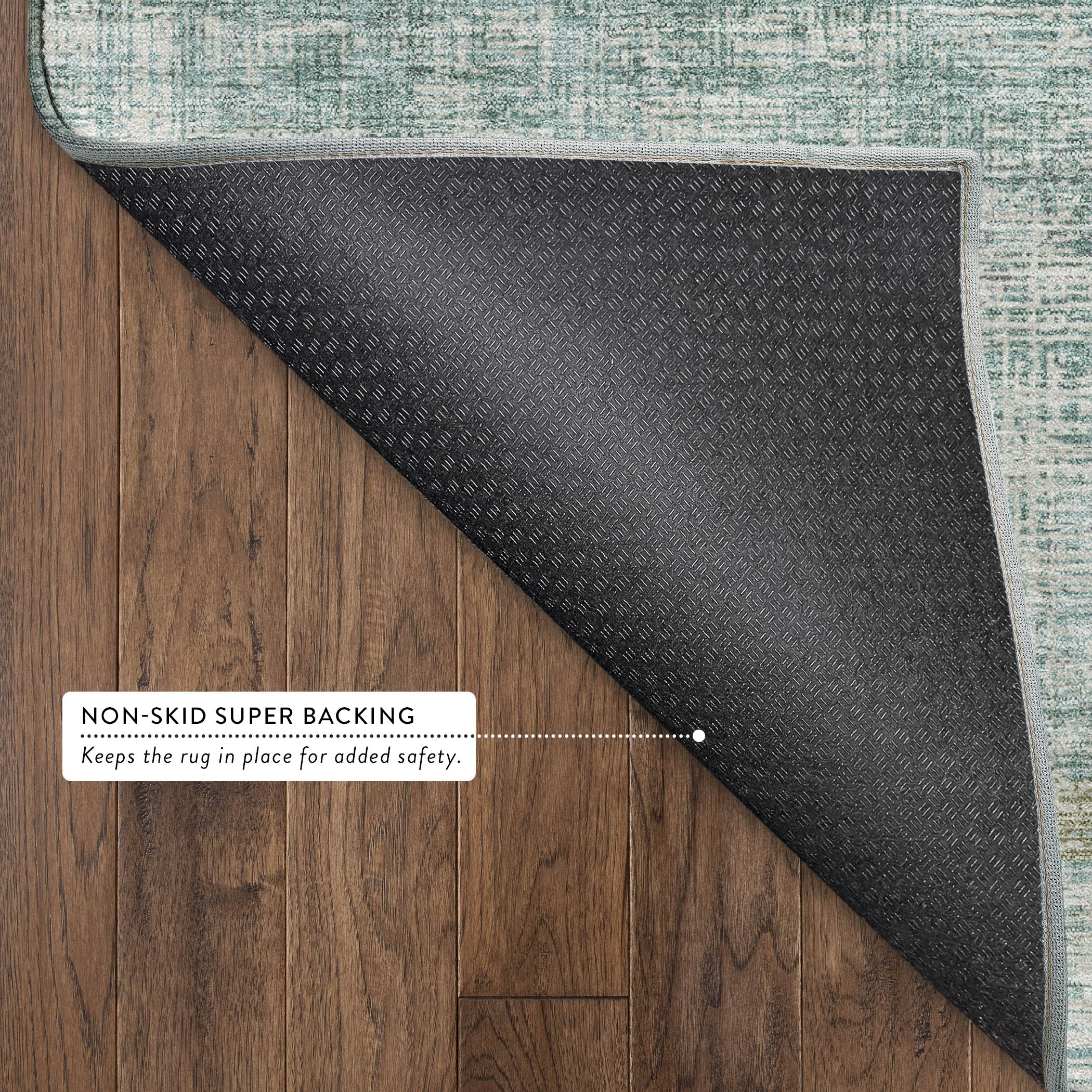Bruges Machine Washable Traditional Teal Rug 1'8" x 2'6" #shape_Rectangle