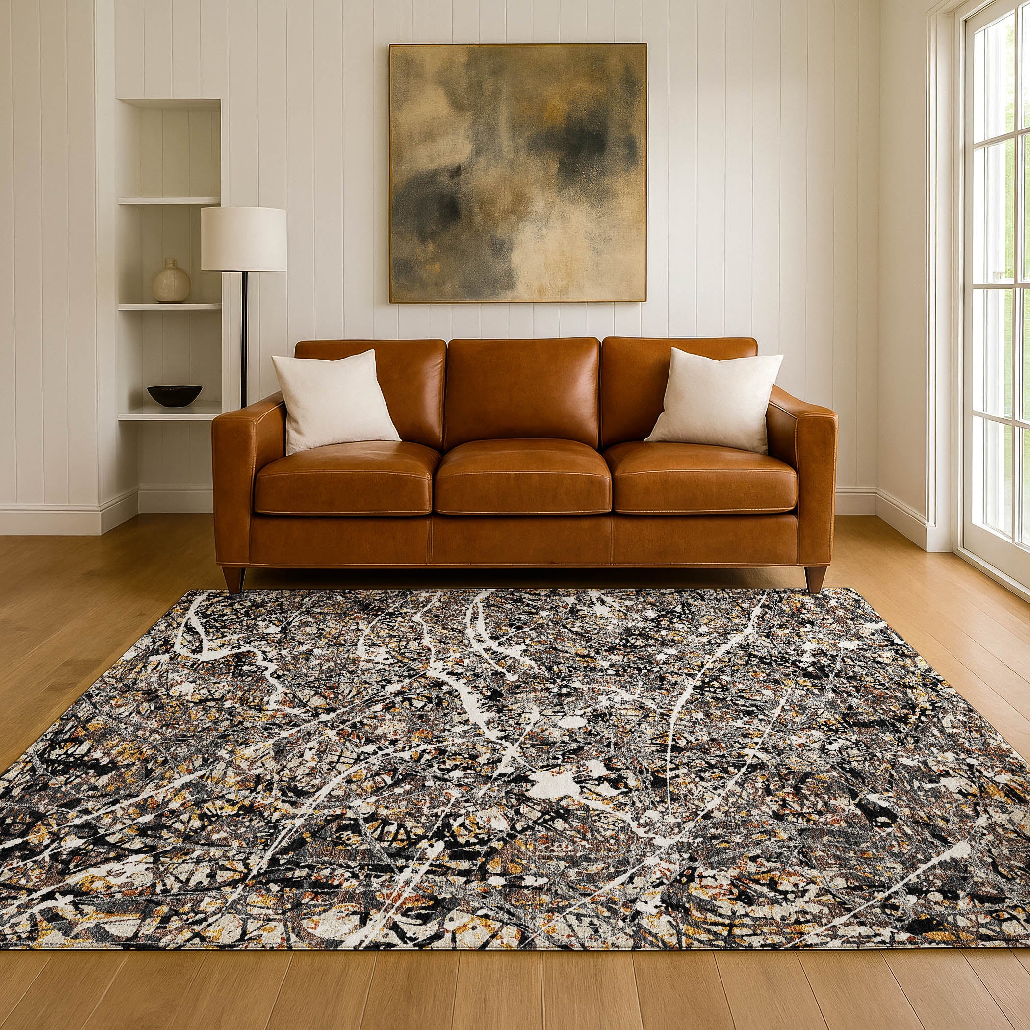 Cusco Machine Washable Traditional Black Rug 3' x 5' #shape_Rectangle