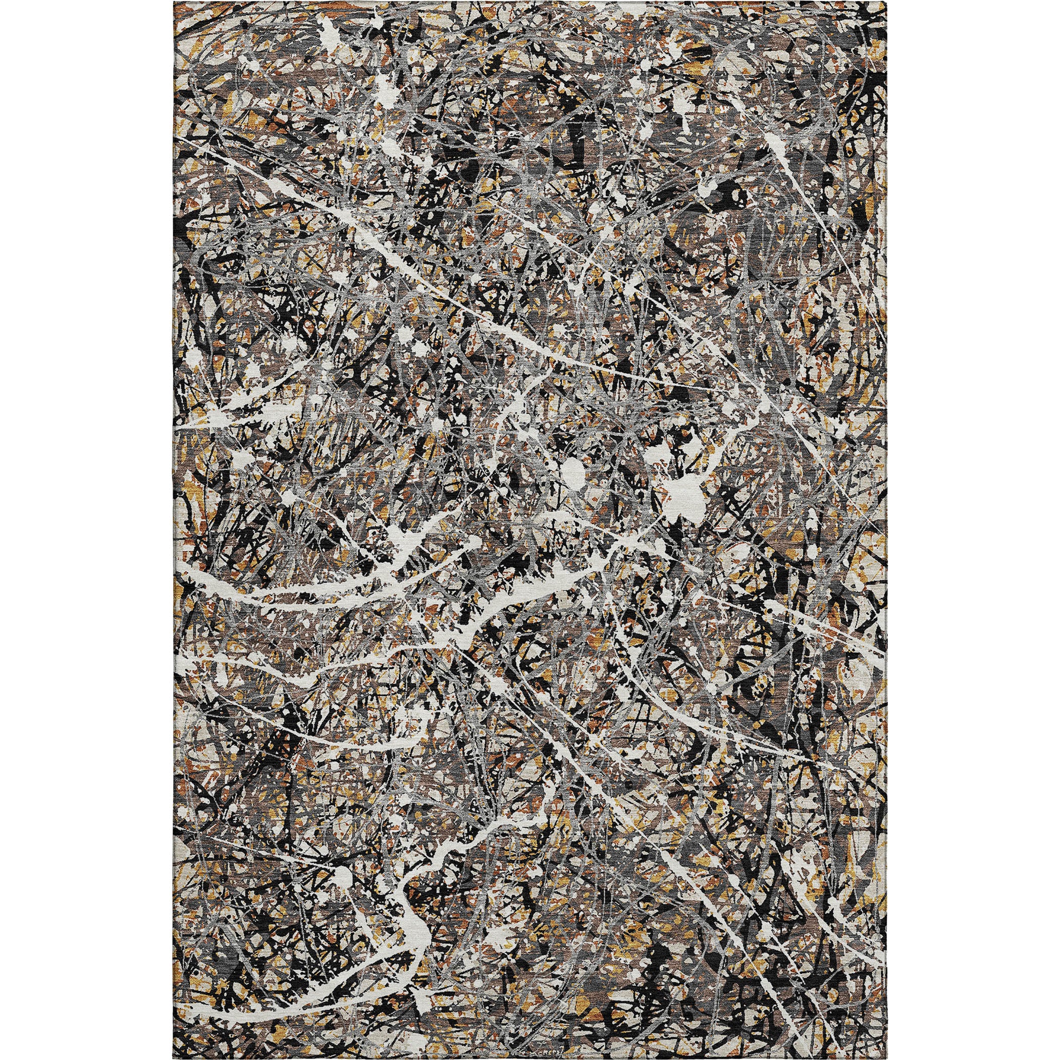 Cusco Machine Washable Traditional Black Rug 3' x 5' #shape_Rectangle