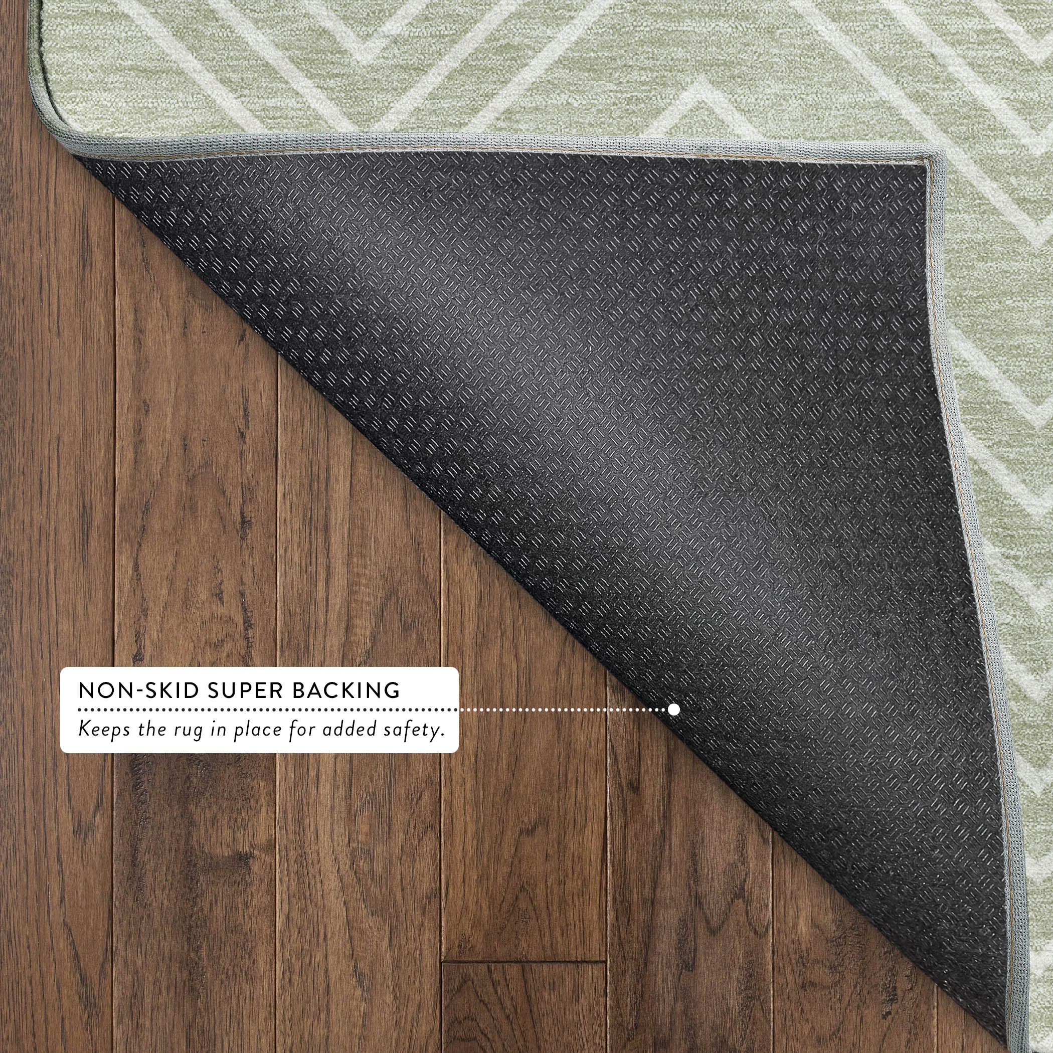 Chiang Mai Machine Washable Traditional Celery Green Rug 1'8" x 2'6" #shape_Rectangle