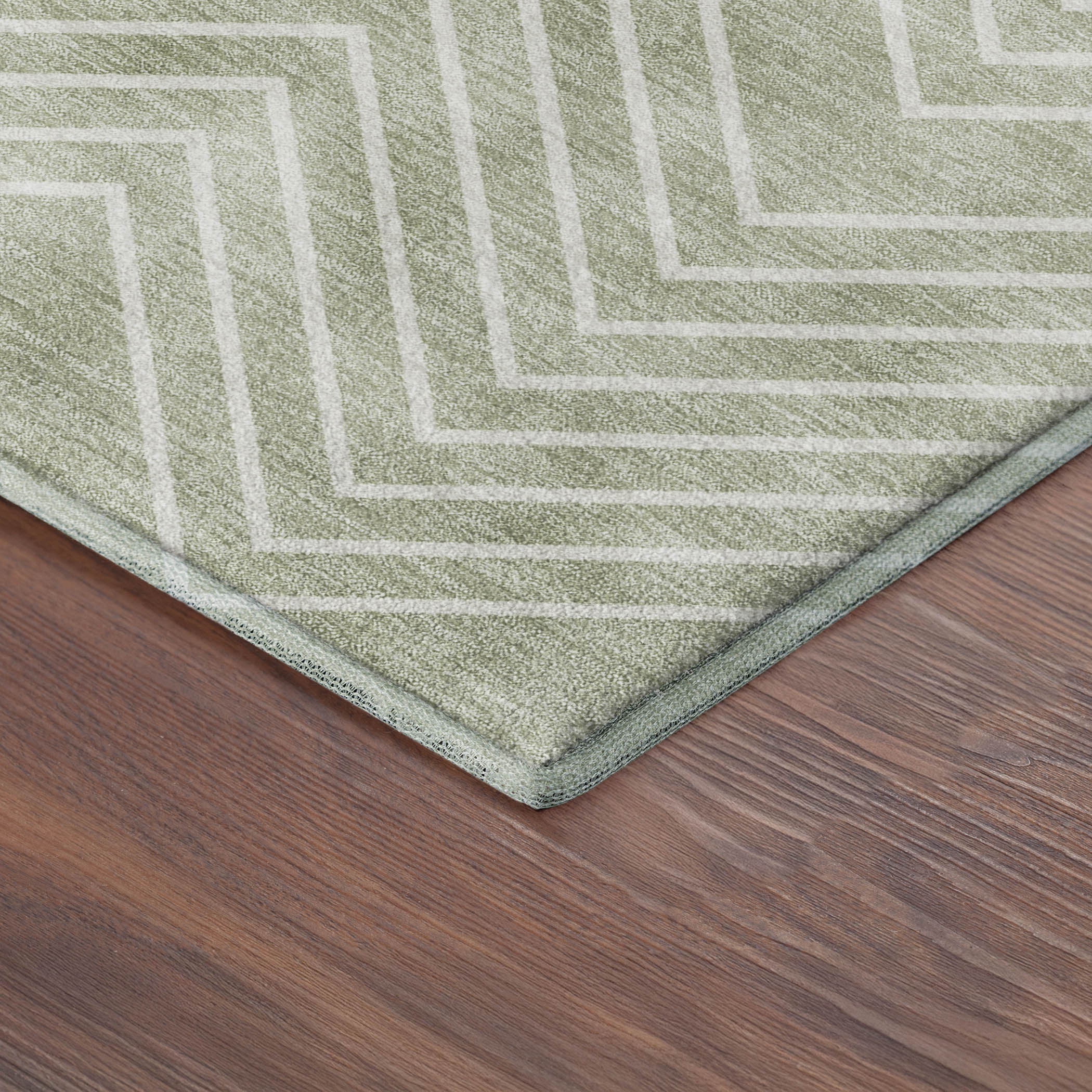 Chiang Mai Machine Washable Traditional Celery Green Rug 1'8" x 2'6" #shape_Rectangle