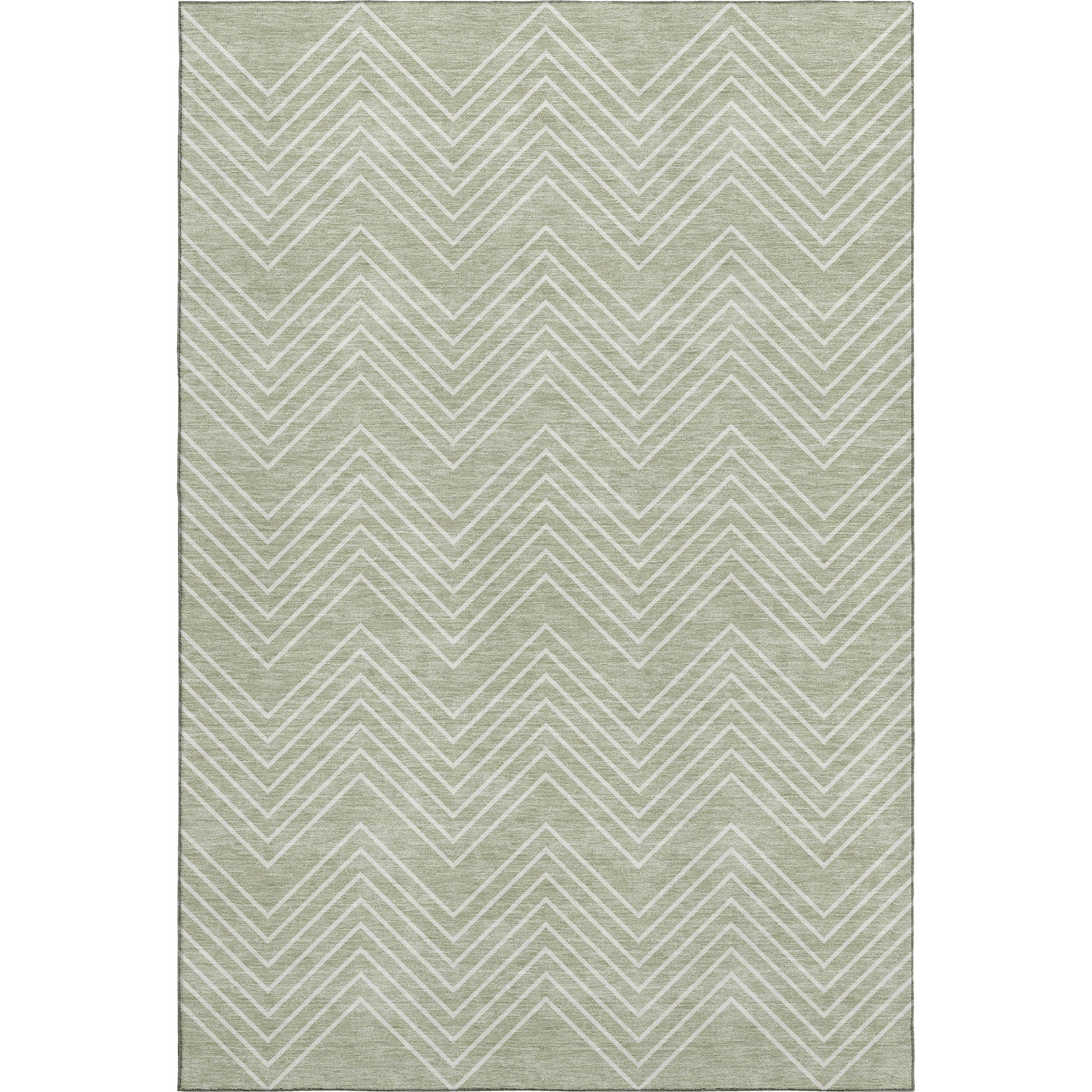 Chiang Mai Machine Washable Traditional Celery Green Rug 3' x 5' #shape_Rectangle