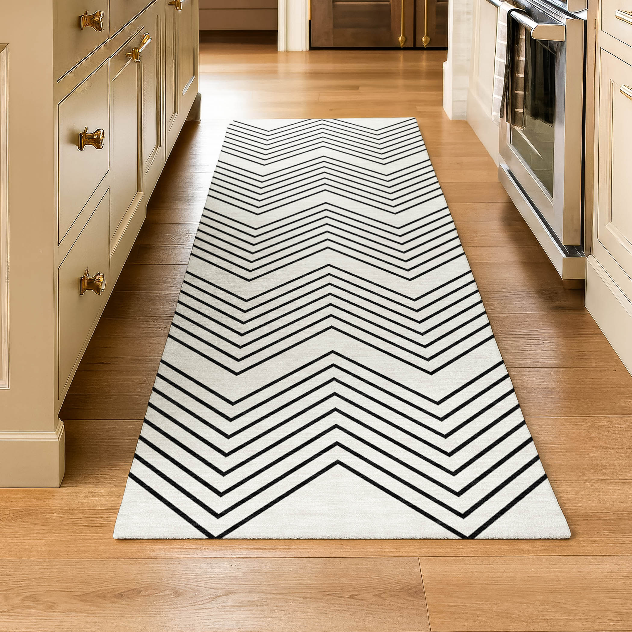 Chiang Mai Machine Washable Transitional Ivory Rug 2'3" x 7'6" #shape_Runner