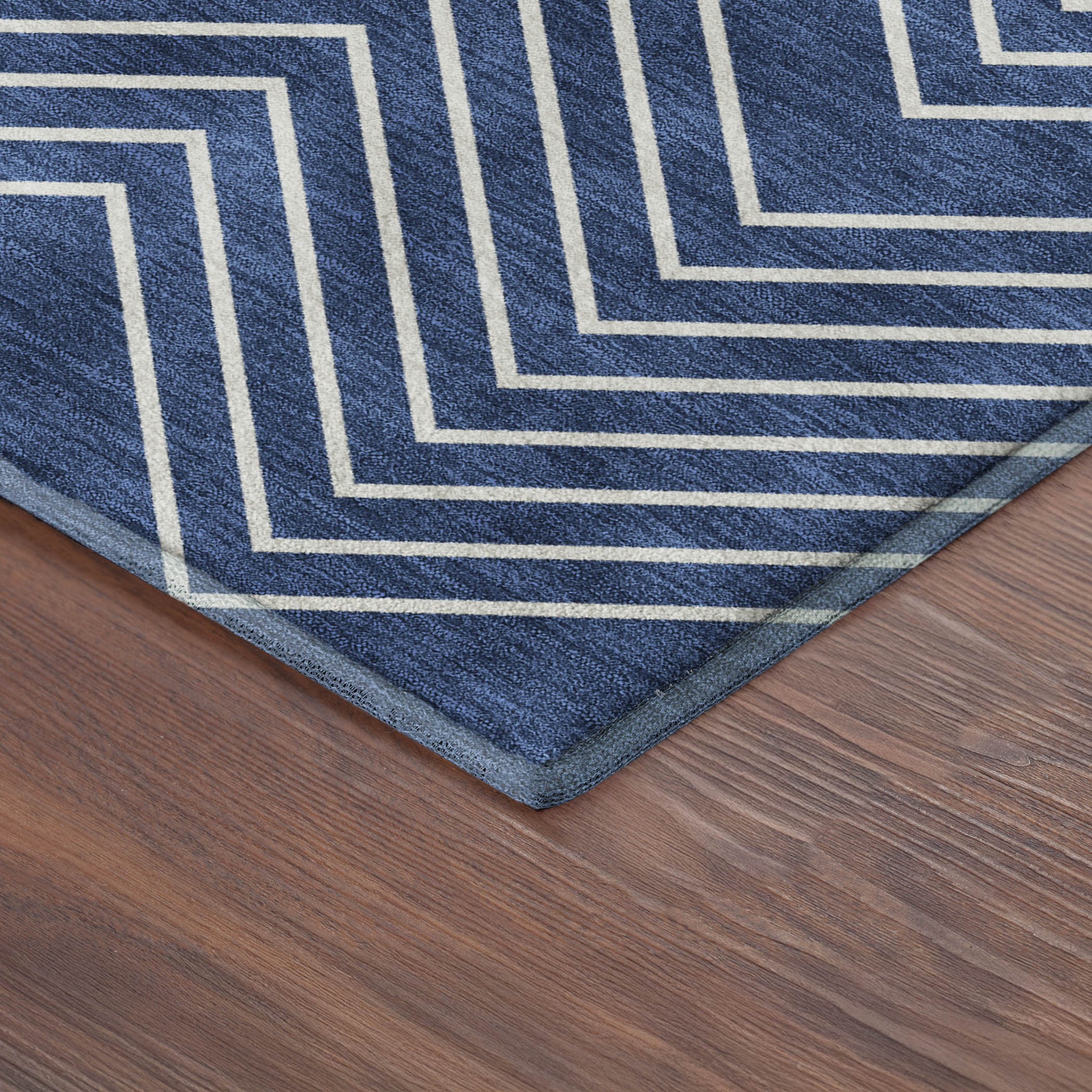 Chiang Mai Machine Washable Transitional Navy Blue Rug 1'8" x 2'6" #shape_Rectangle