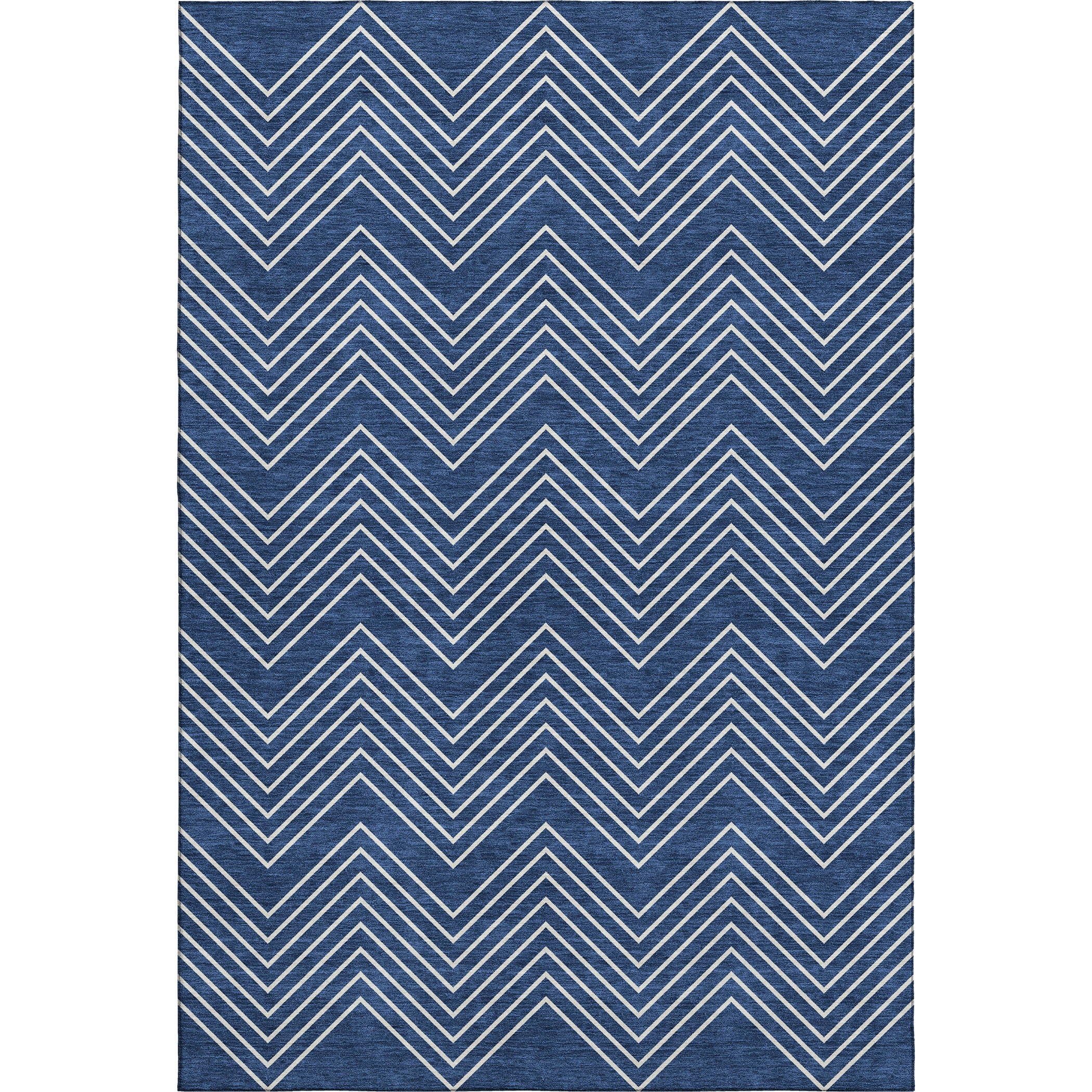 Chiang Mai Machine Washable Transitional Navy Blue Rug 3' x 5' #shape_Rectangle