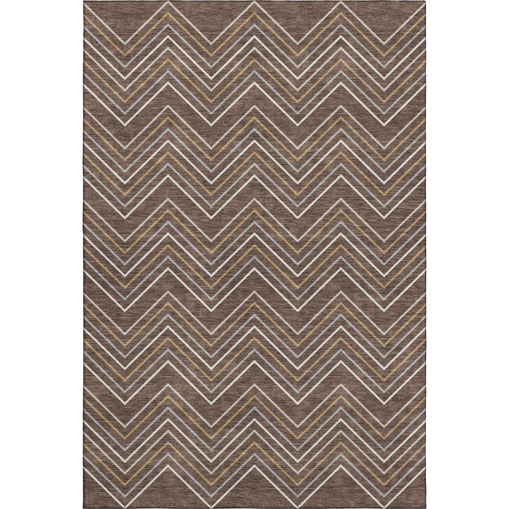 Mostar Machine Washable Transitional Brown Rug 3' x 5' #shape_Rectangle