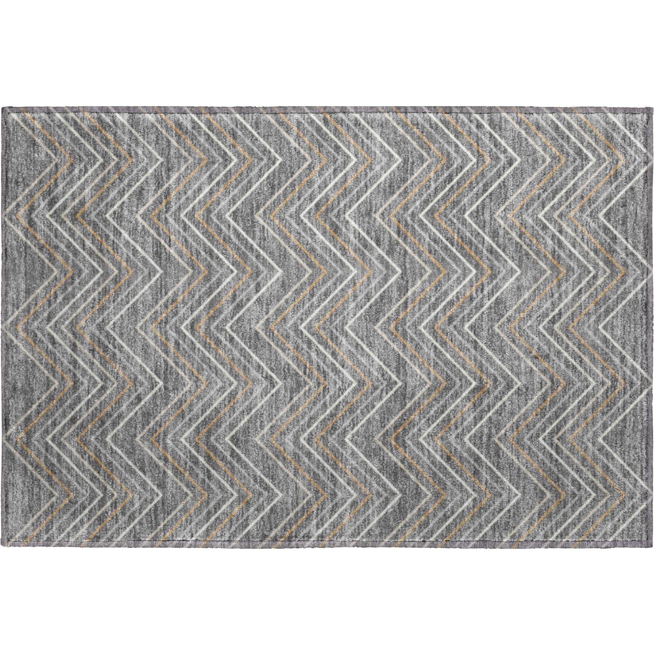 Mostar Machine Washable Transitional Gray Rug 1'8" x 2'6" #shape_Rectangle