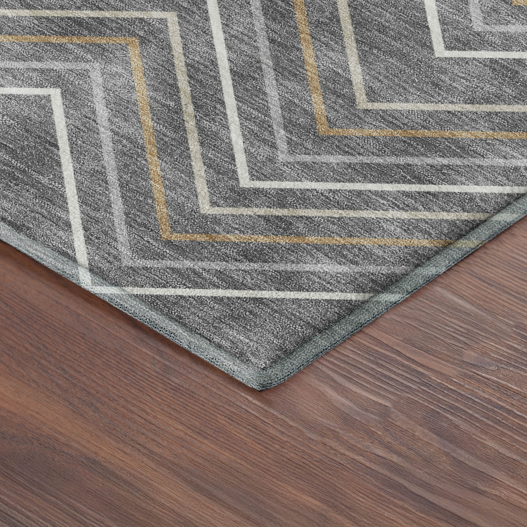 Mostar Machine Washable Transitional Gray Rug 1'8" x 2'6" #shape_Rectangle