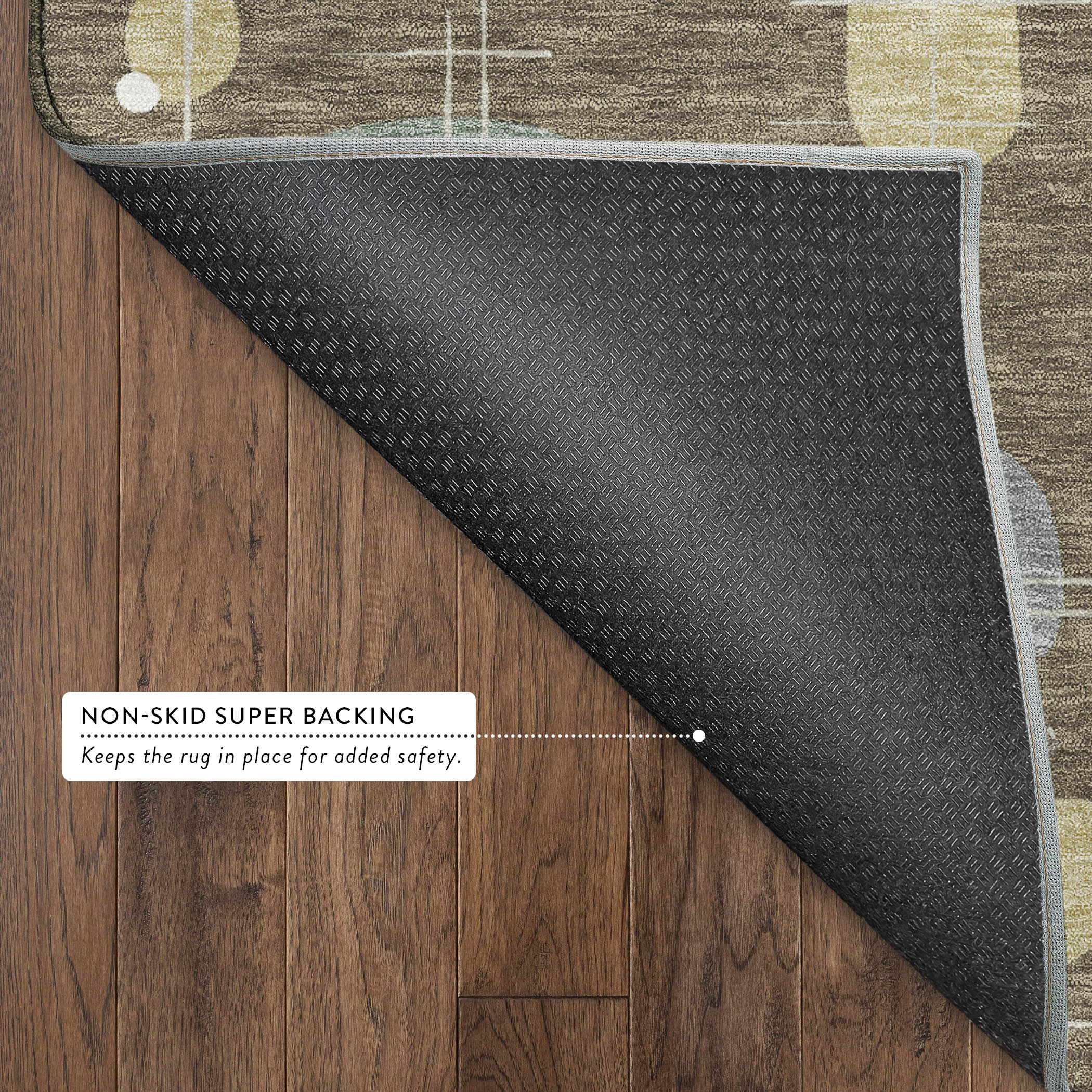 Sarajevo Machine Washable Transitional Chocolate Brown Rug 1'8" x 2'6" #shape_Rectangle