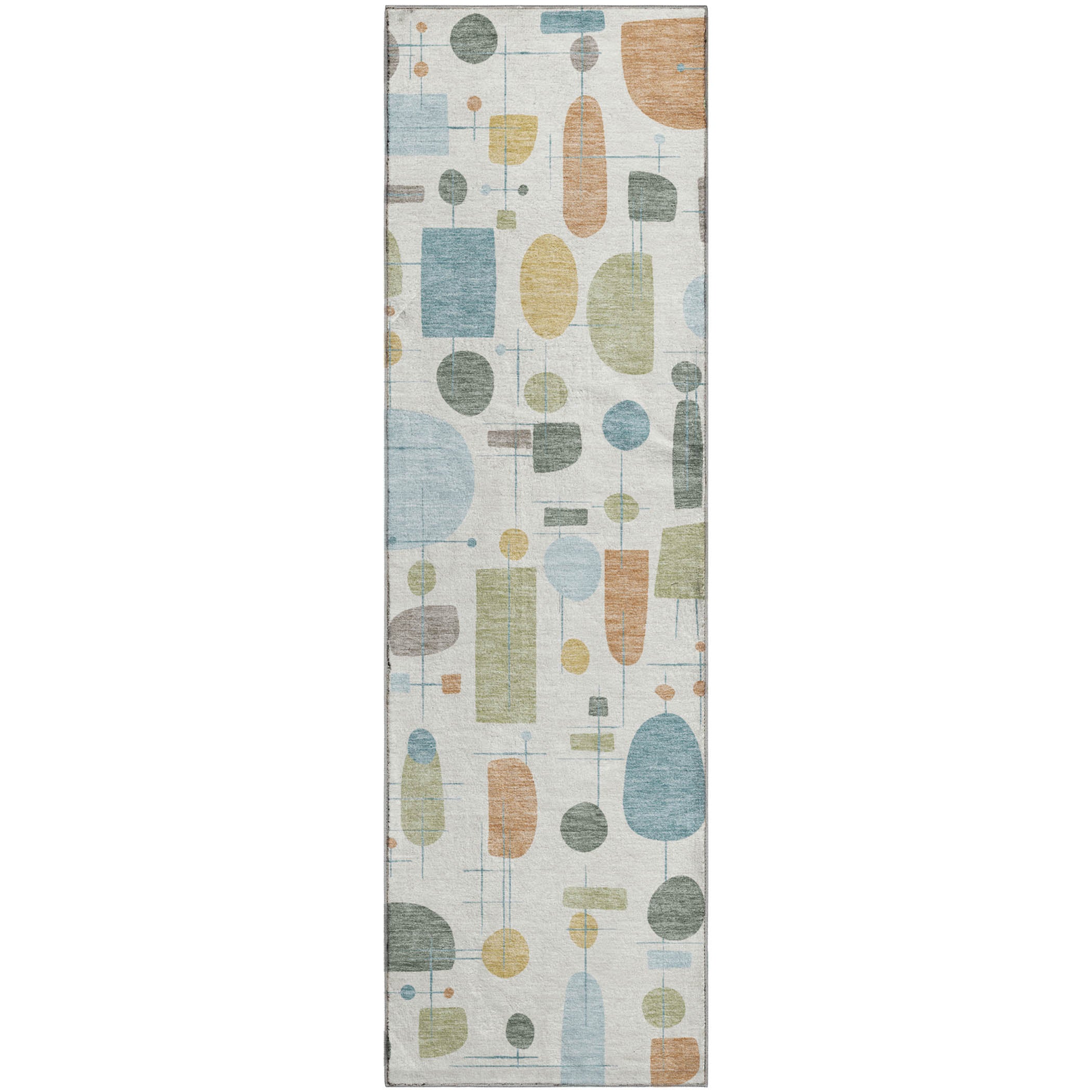 Sarajevo Machine Washable Transitional Ivory Rug 2'3" x 7'6" #shape_Runner