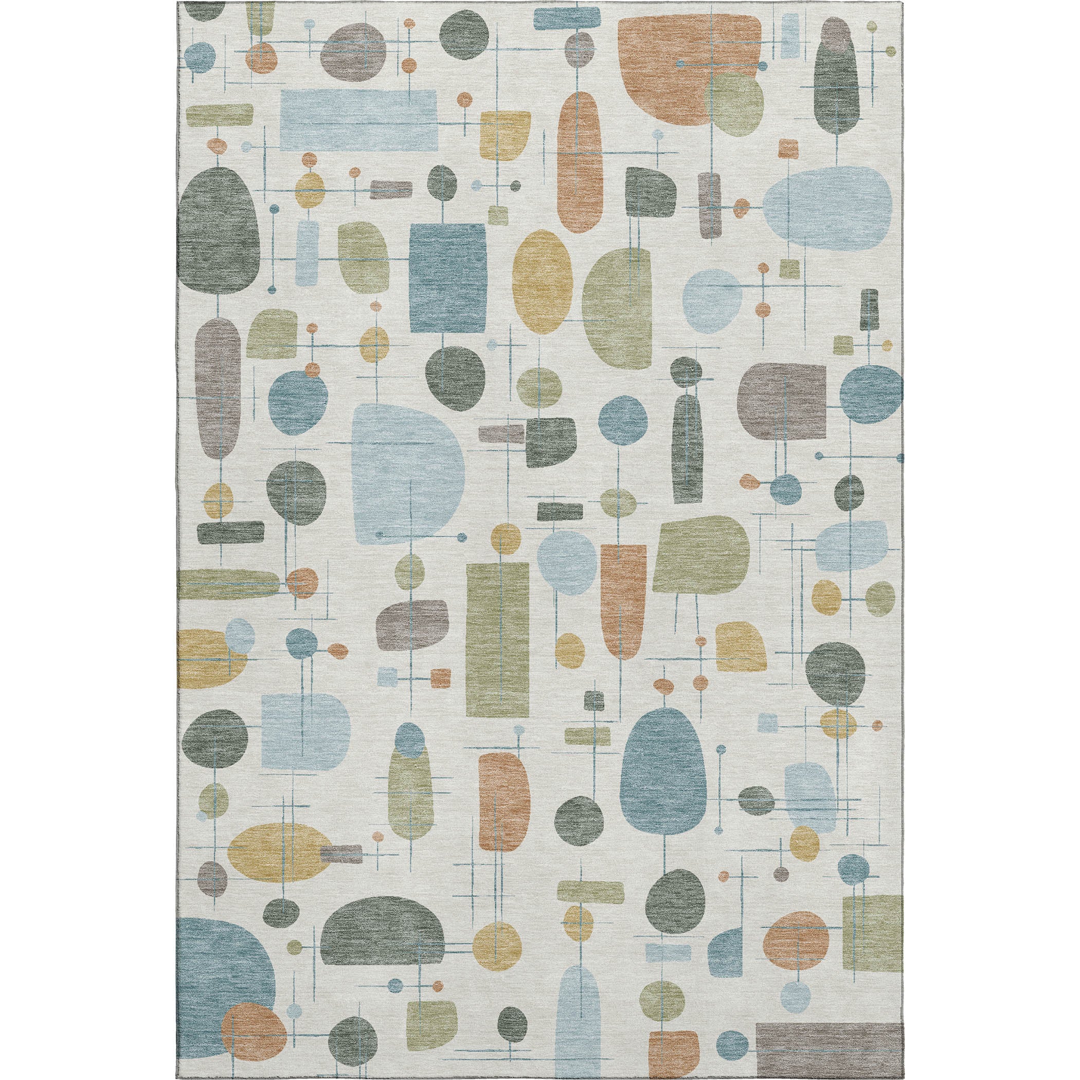 Sarajevo Machine Washable Transitional Ivory Rug 3' x 5' #shape_Rectangle
