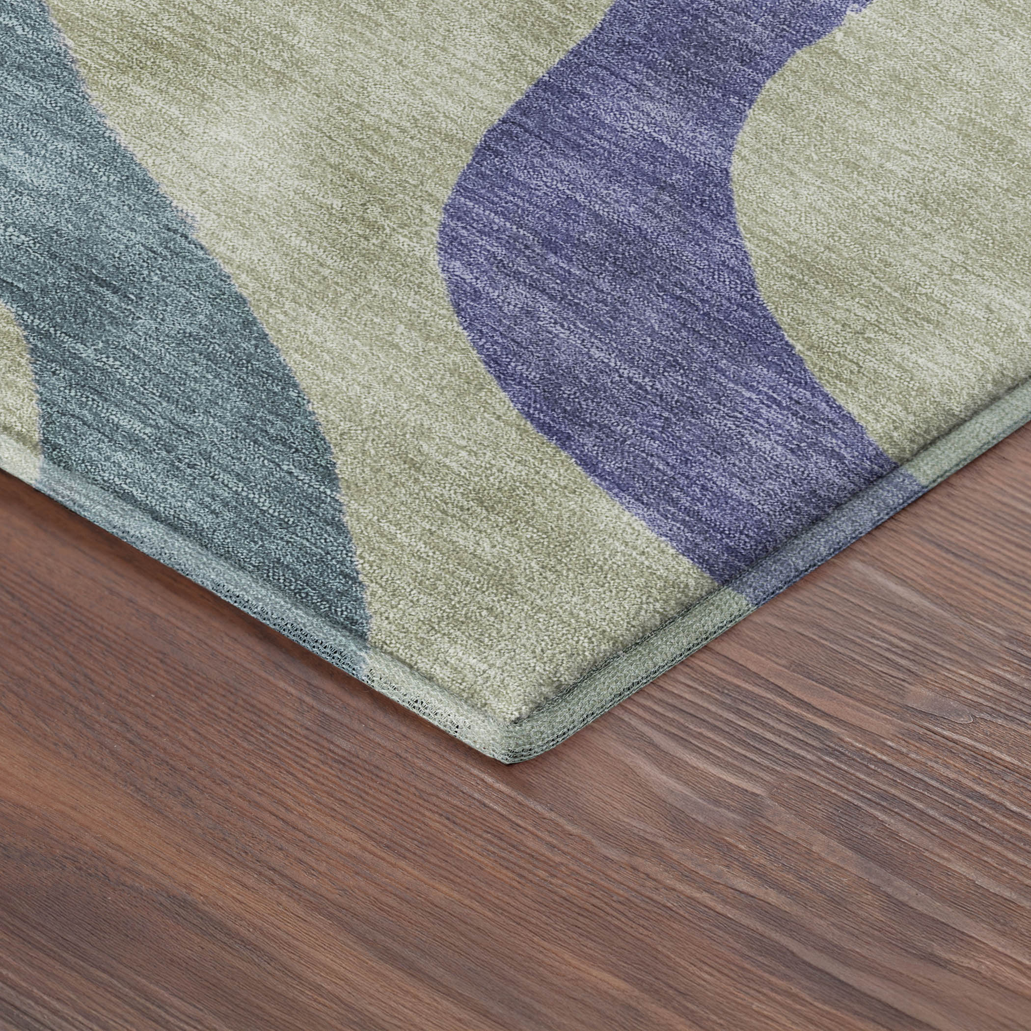 Queenstown Machine Washable Transitional Aloe Green Rug 1'8" x 2'6" #shape_Rectangle