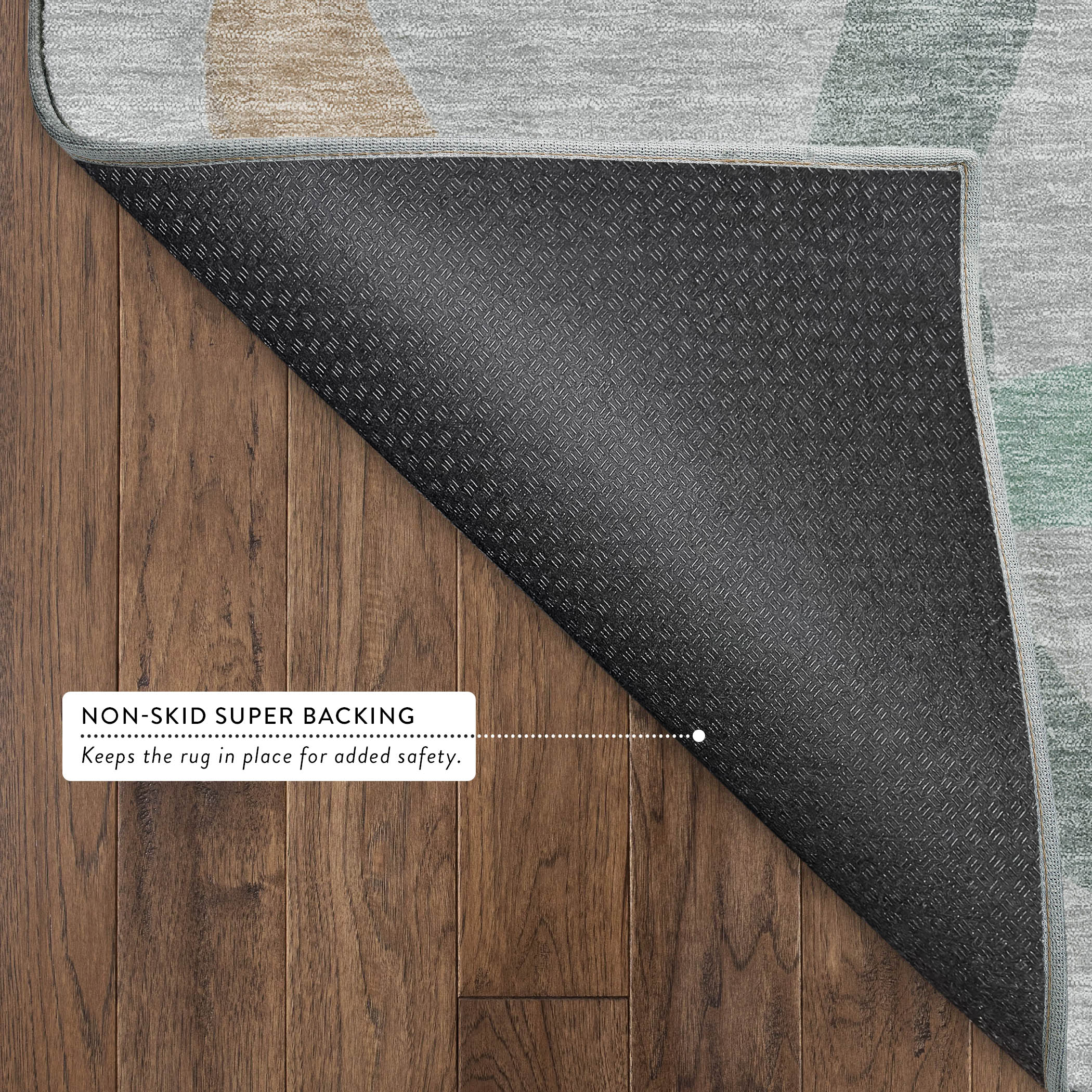Queenstown Machine Washable Transitional Gray Rug 1'8" x 2'6" #shape_Rectangle