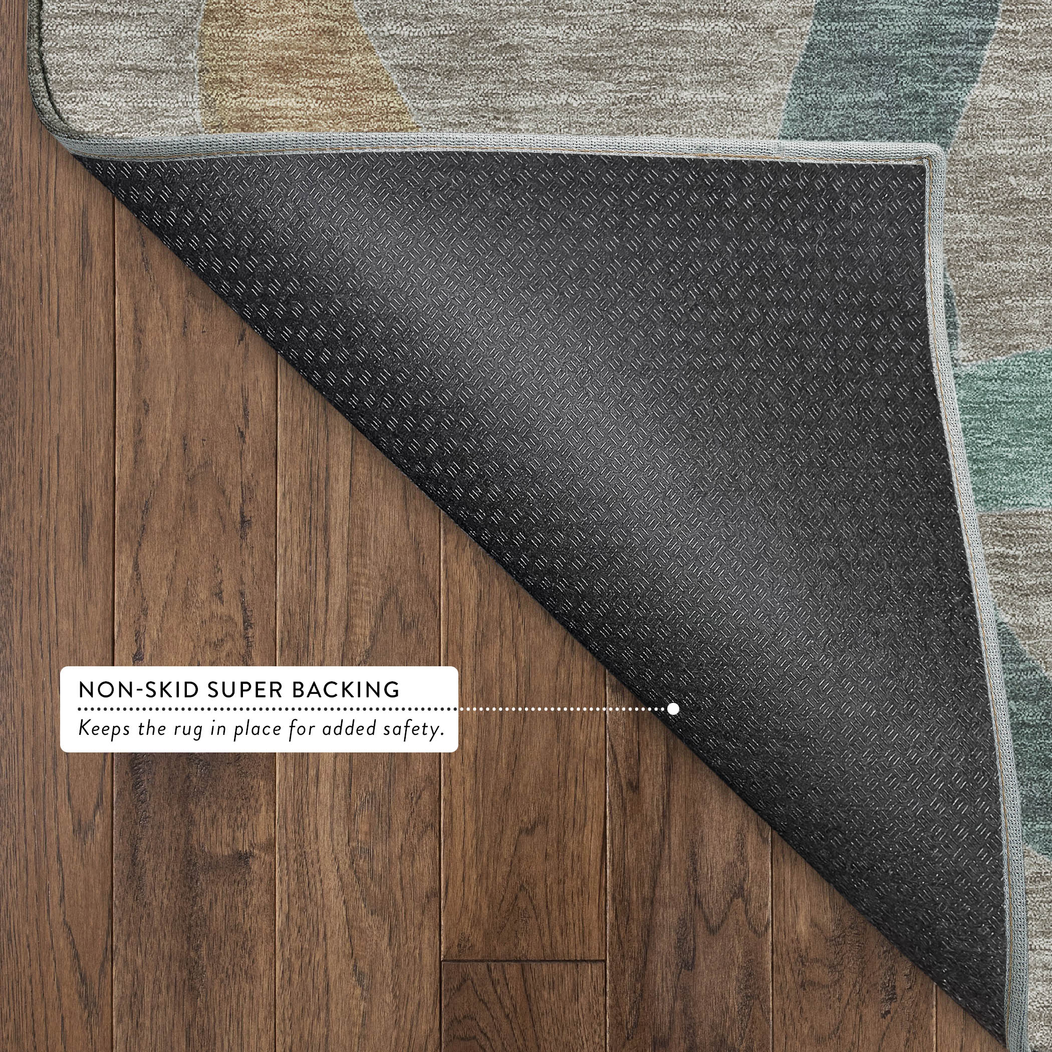 Queenstown Machine Washable Transitional Taupe Brown Rug 1'8" x 2'6" #shape_Rectangle
