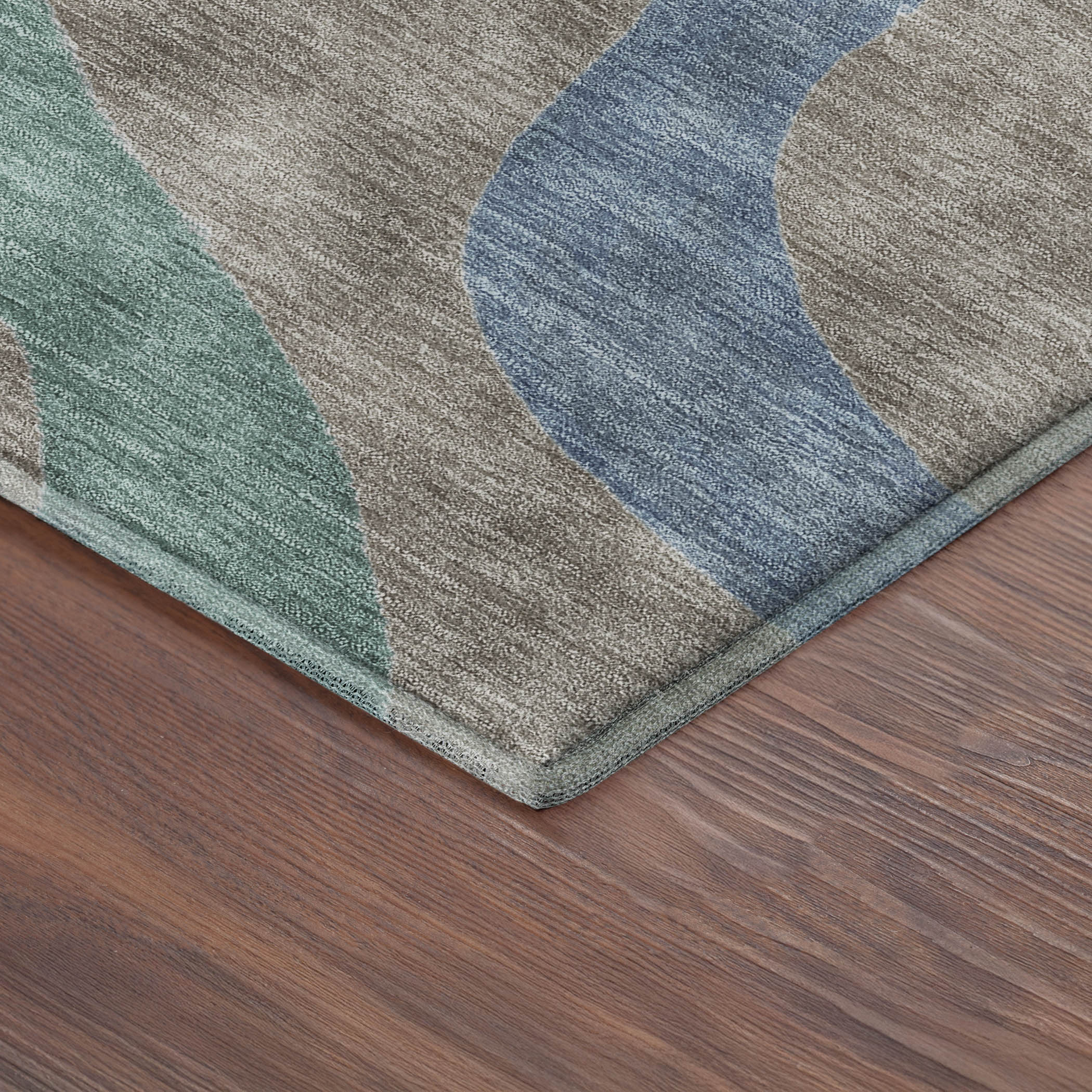 Queenstown Machine Washable Transitional Taupe Brown Rug 1'8" x 2'6" #shape_Rectangle