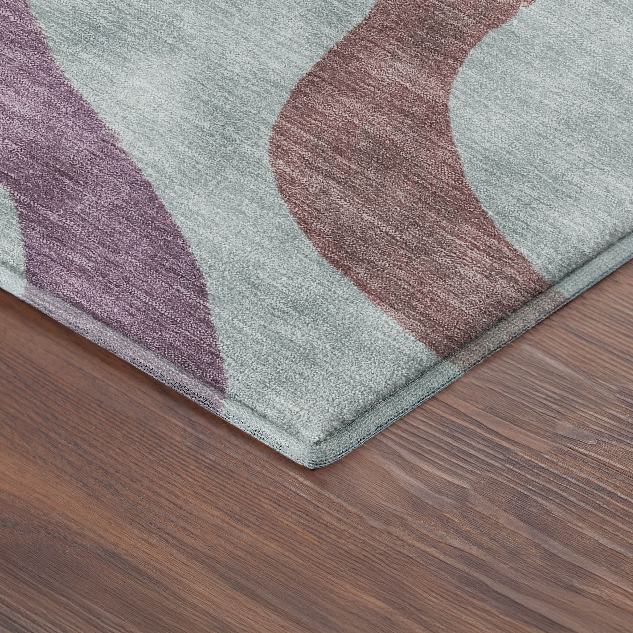 Queenstown Machine Washable Transitional Teal Rug 1'8" x 2'6" #shape_Rectangle