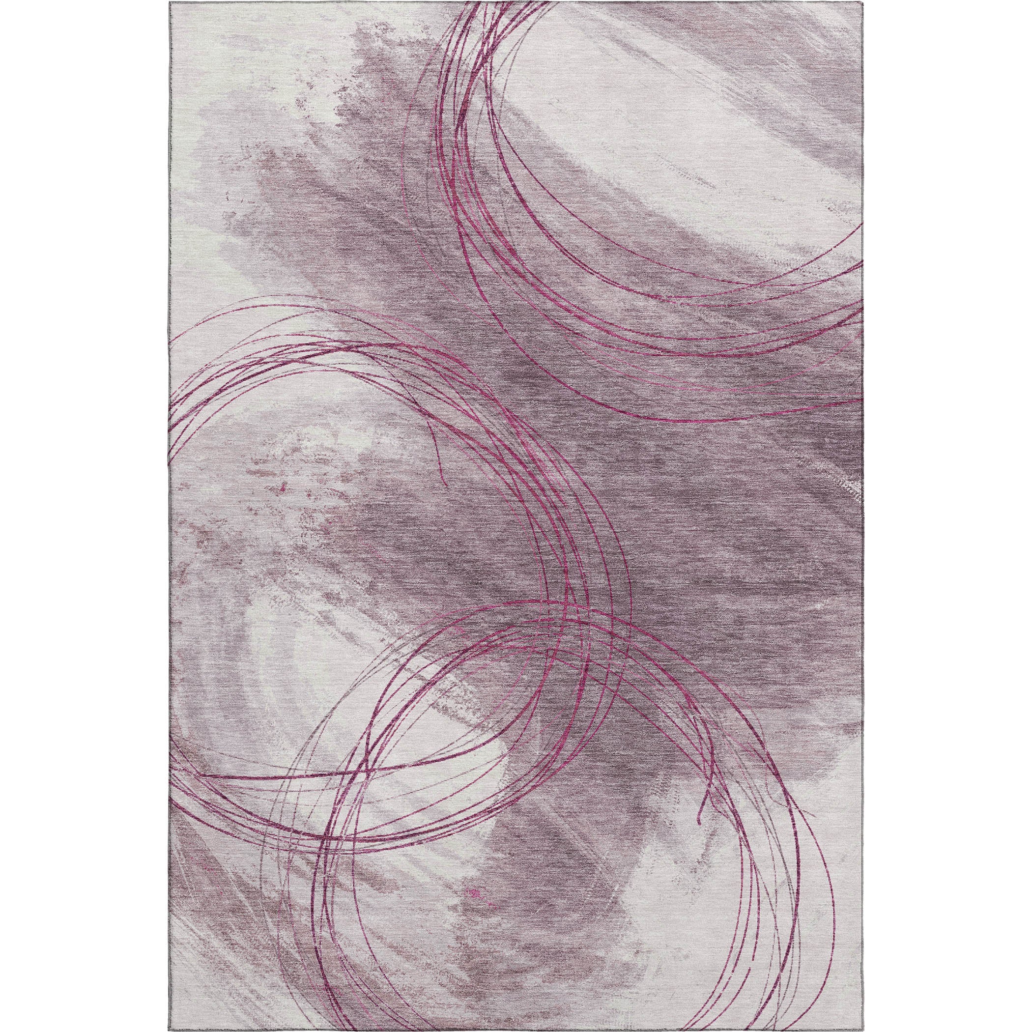 Istanbul Machine Washable Transitional Blush Pink Rug 3' x 5' #shape_Rectangle