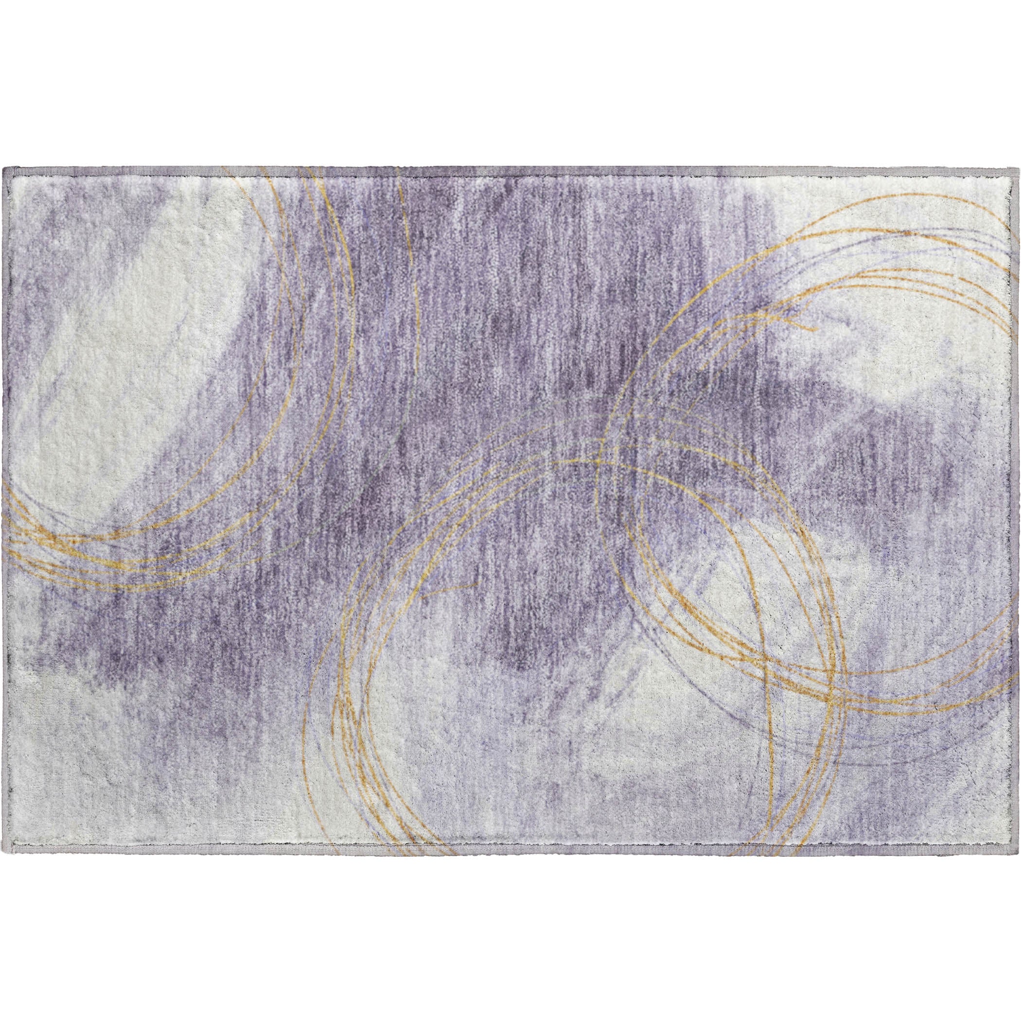 Istanbul Machine Washable Transitional Purple Rug 1'8" x 2'6" #shape_Rectangle