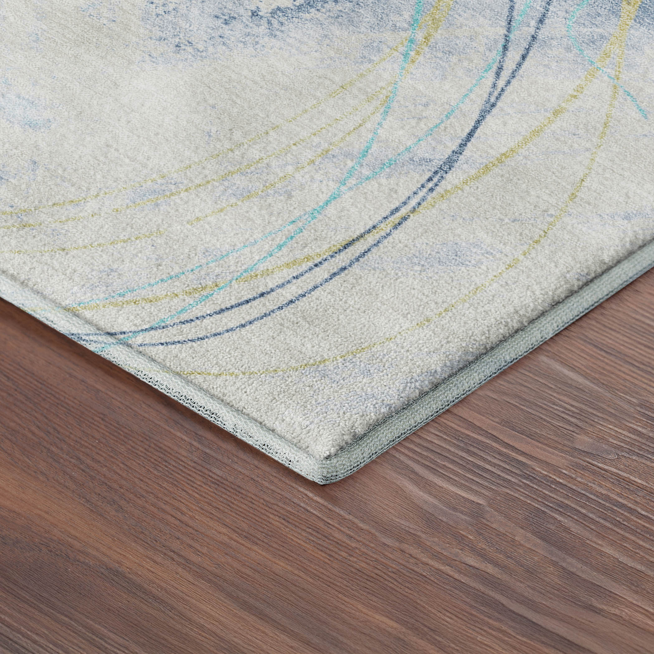 Istanbul Machine Washable Transitional Sky Blue Rug 1'8" x 2'6" #shape_Rectangle