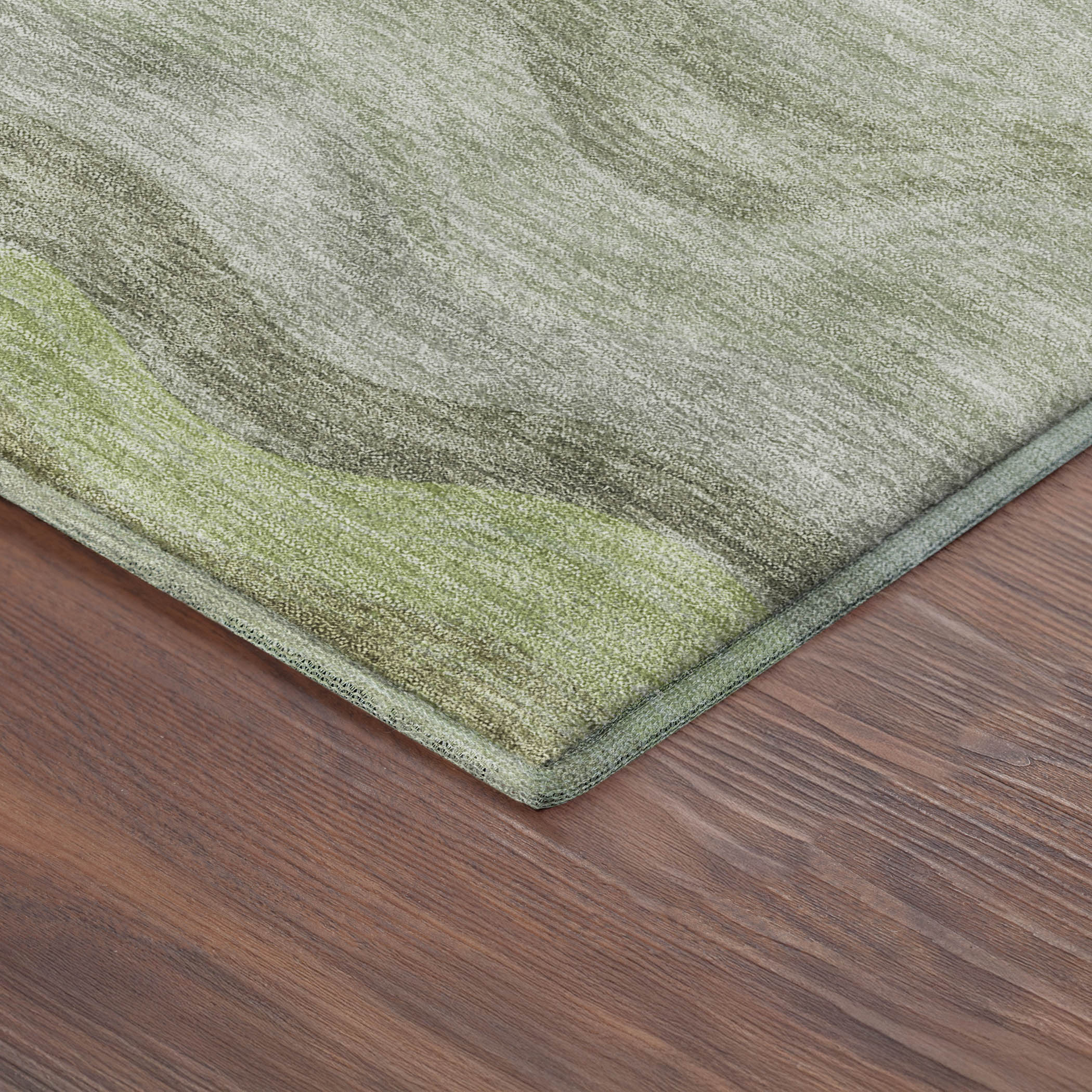 Sintra Machine Washable Transitional Aloe Green Rug 1'8" x 2'6" #shape_Rectangle