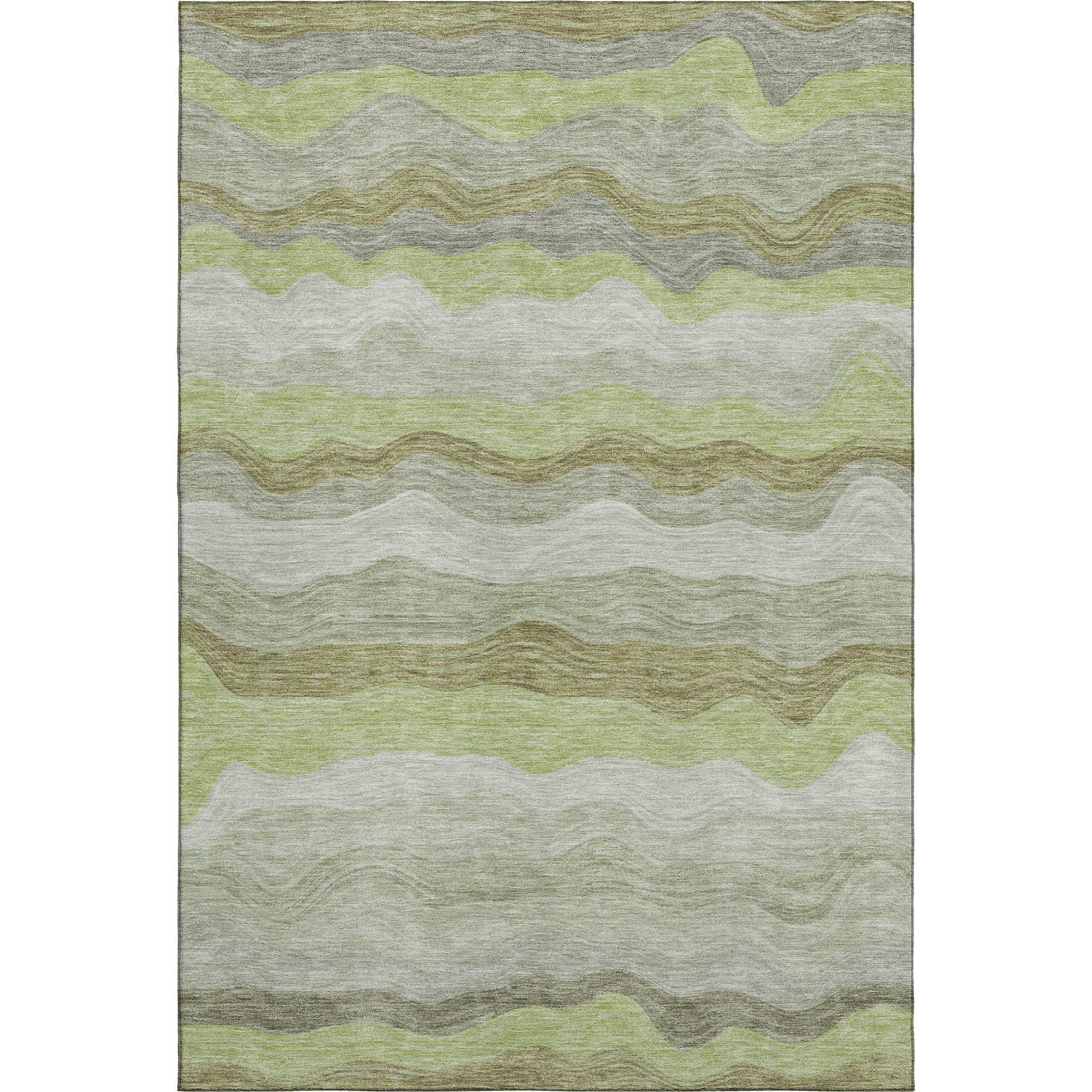 Sintra Machine Washable Transitional Aloe Green Rug 3' x 5' #shape_Rectangle