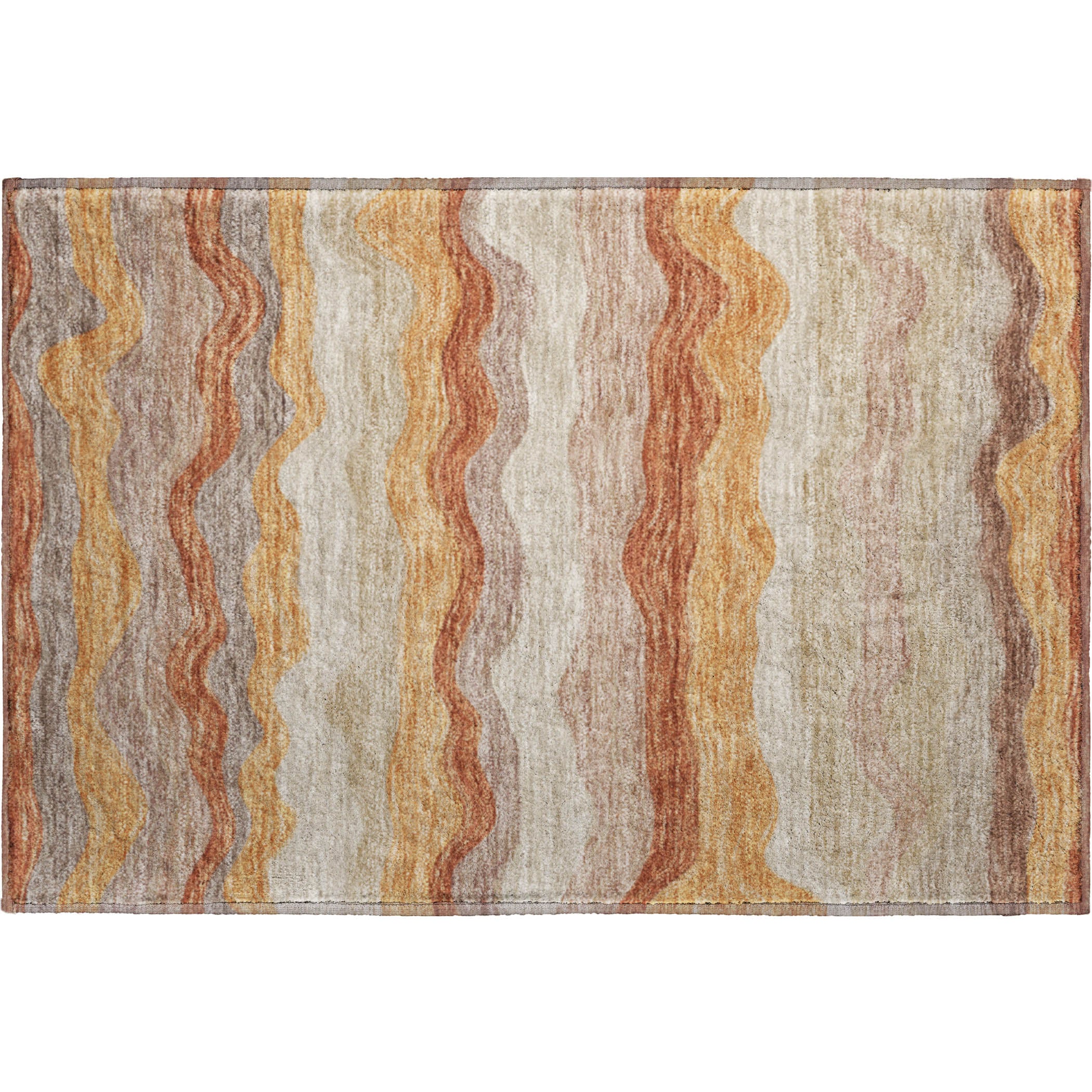 Sintra Machine Washable Transitional Copper Orange Rug 1'8" x 2'6" #shape_Rectangle