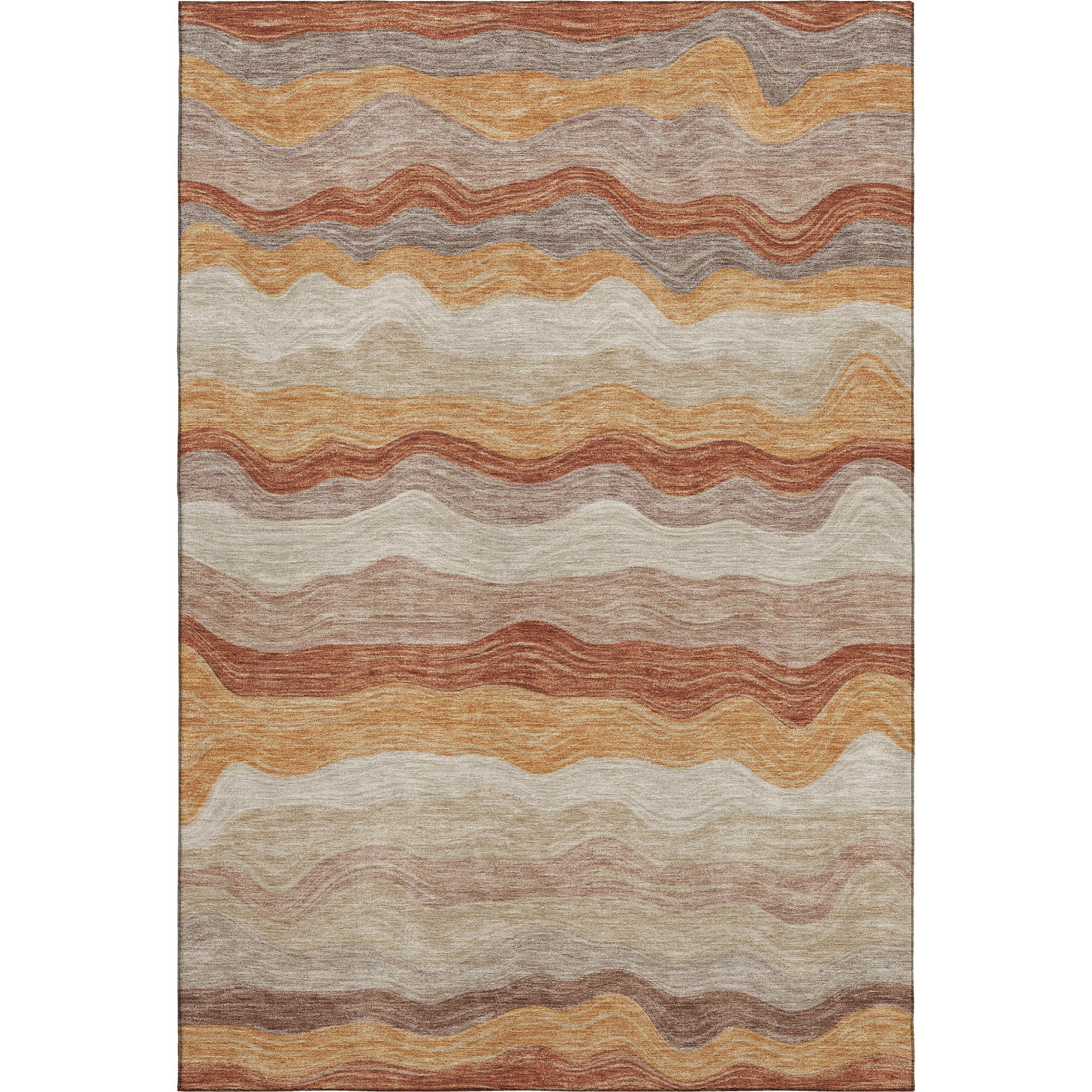 Sintra Machine Washable Transitional Copper Orange Rug 3' x 5' #shape_Rectangle