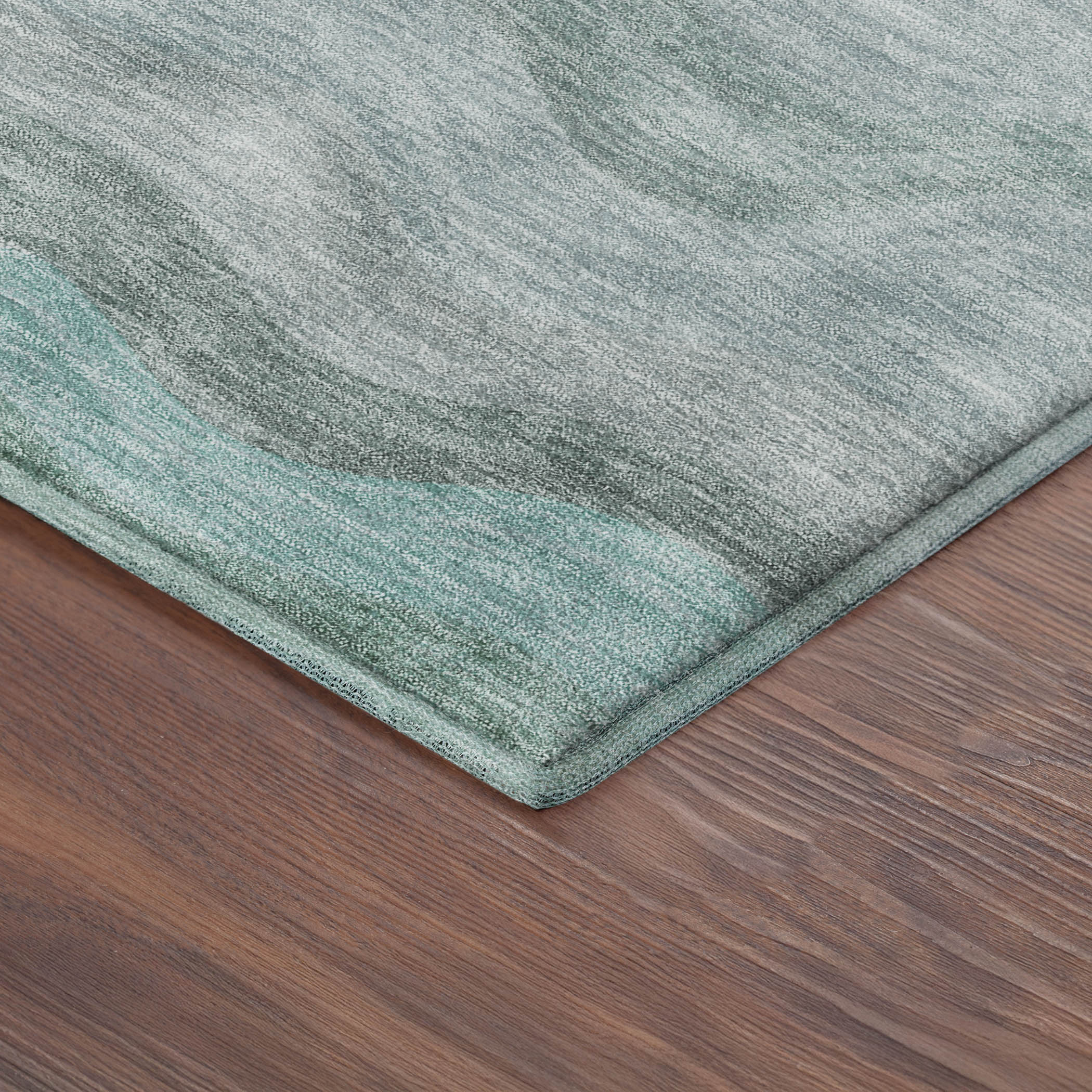 Sintra Machine Washable Transitional Teal Rug 1'8" x 2'6" #shape_Rectangle