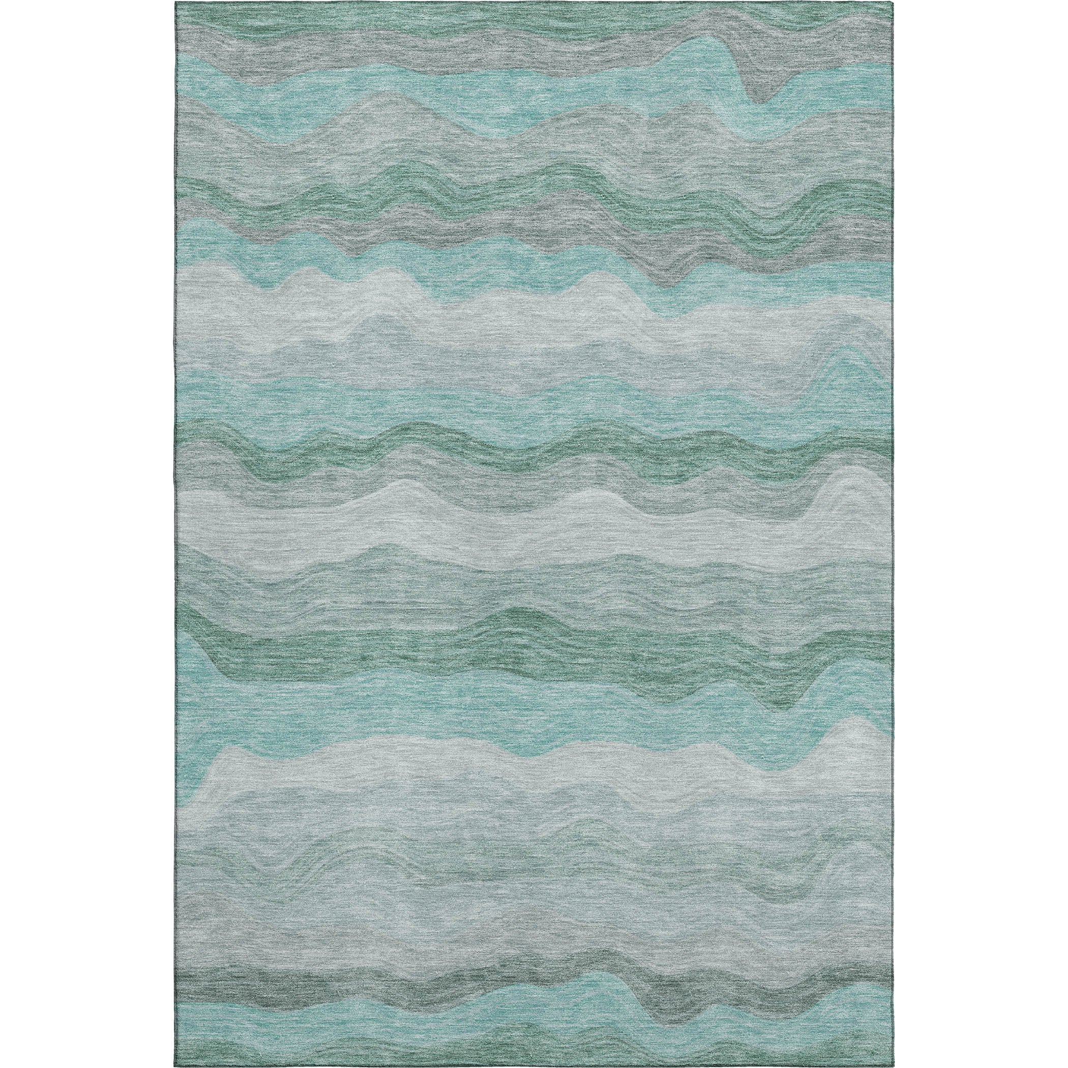 Sintra Machine Washable Transitional Teal Rug 3' x 5' #shape_Rectangle